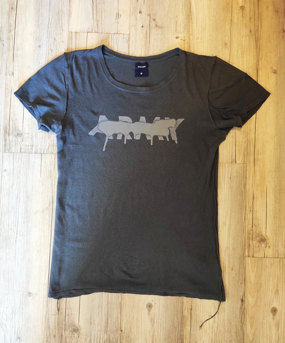 Strikethrough army tee 10SS.Like Rick Owens - 1