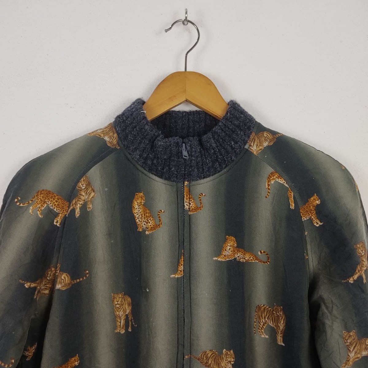 Bomber Style Jacket - Yakuza Japan Style Tiger Cheetah Full Print Bomber Jacket - 3