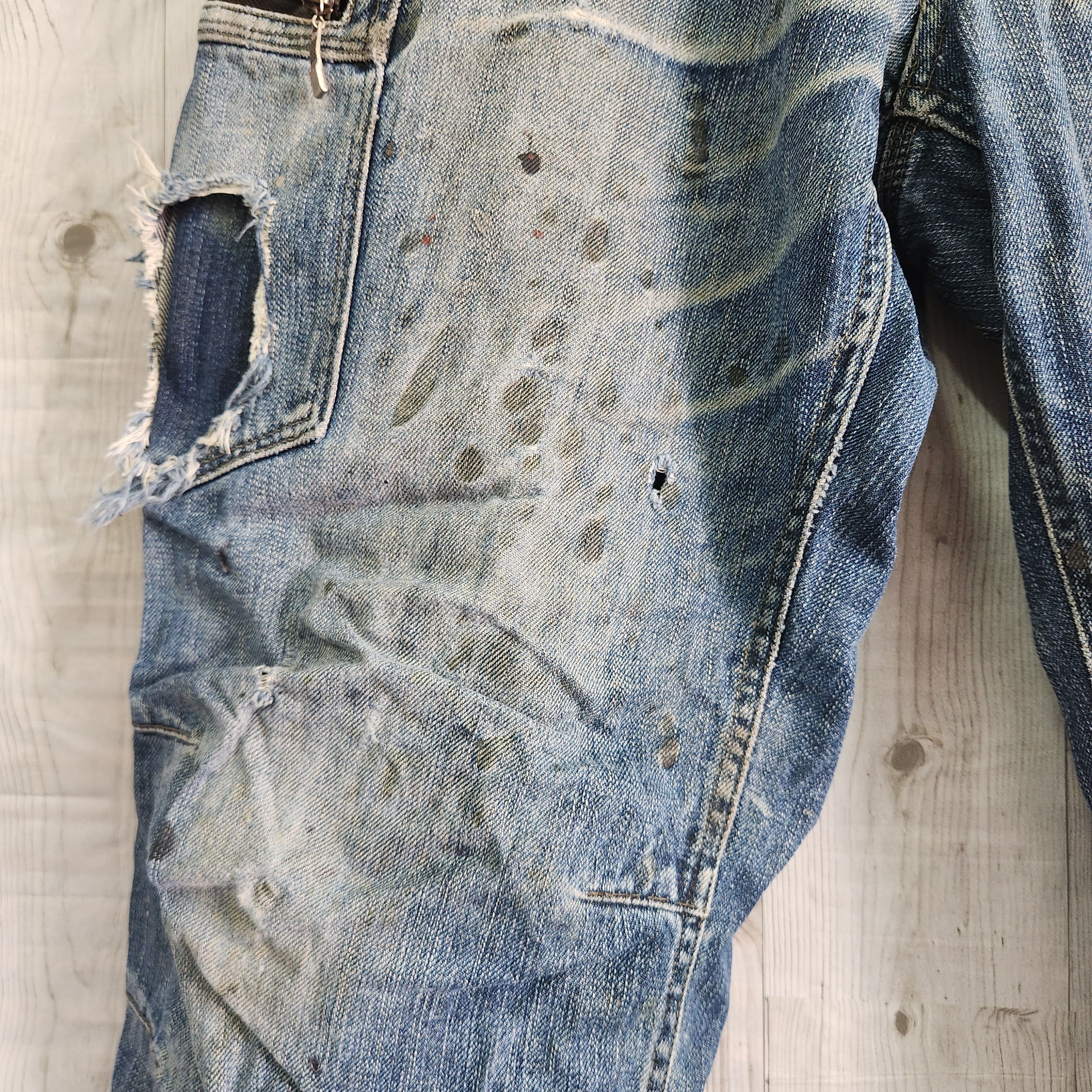 Vintage - Japan Fujiyama Distressed Denim Cargo Jeans - 3