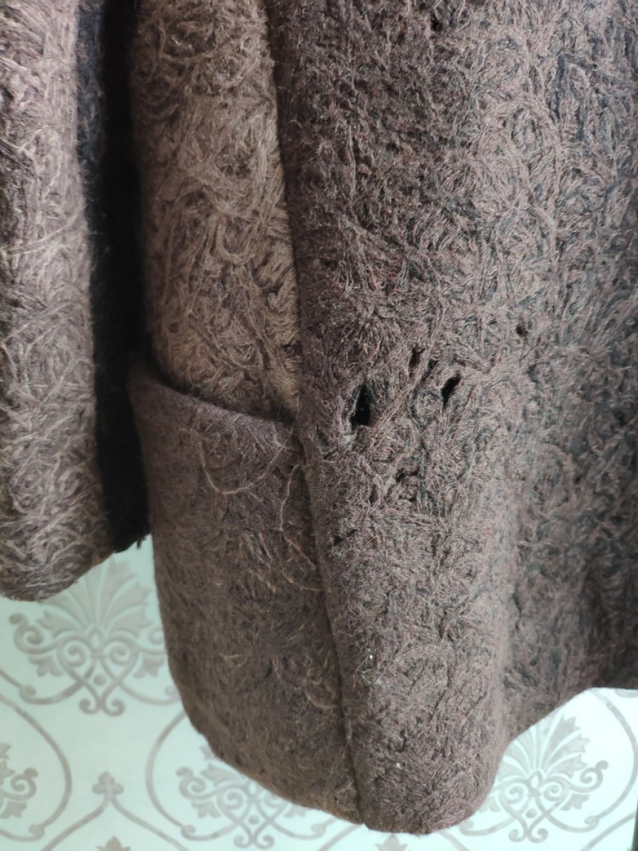 Karbon - Destroyed wool coat.Runs like Julius or RIck Owens coats - 8