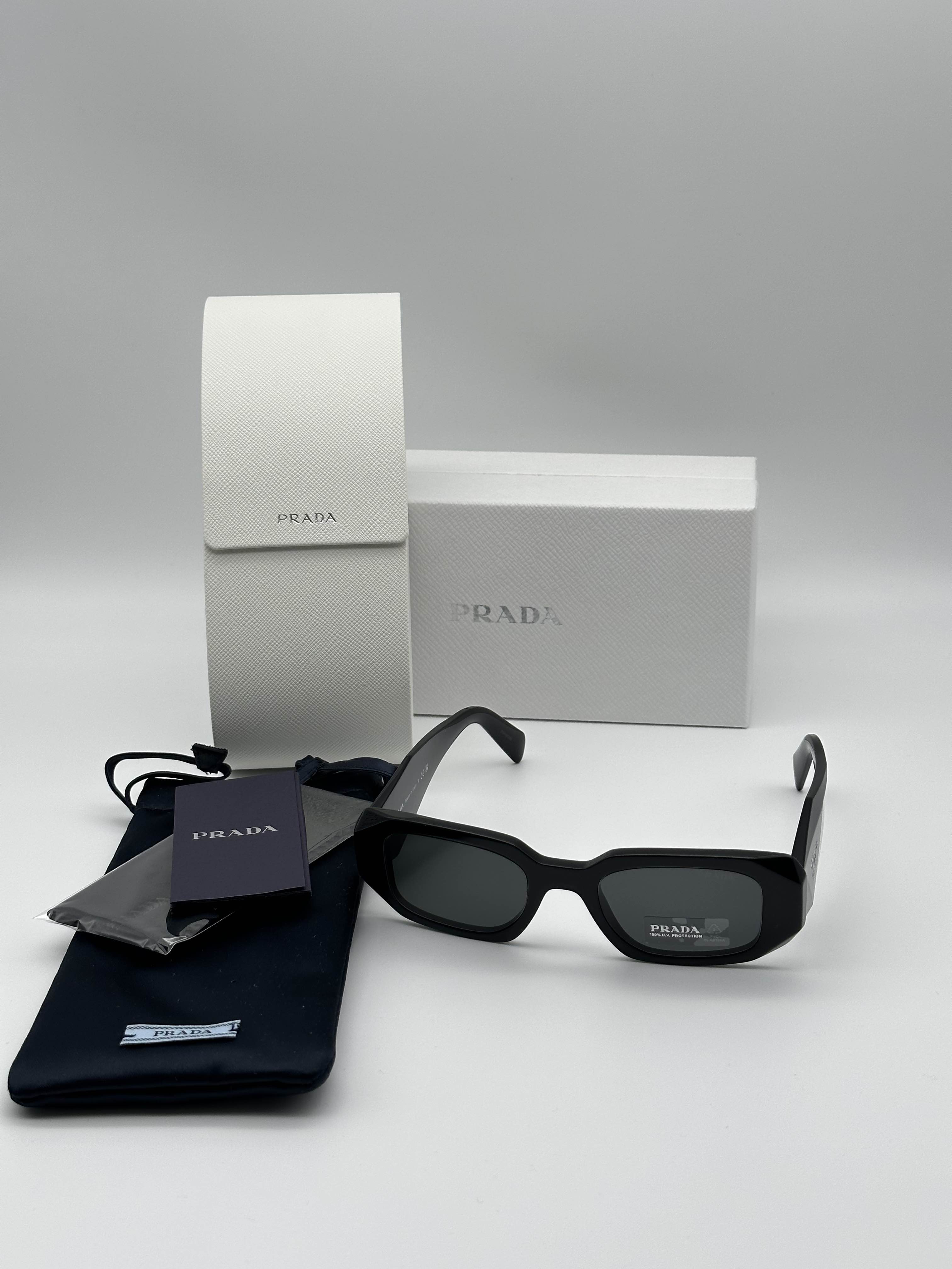 BRAND NEW PRADA PR17WS 1AB5S0  Black/Dark Grey Sunglasses - 3