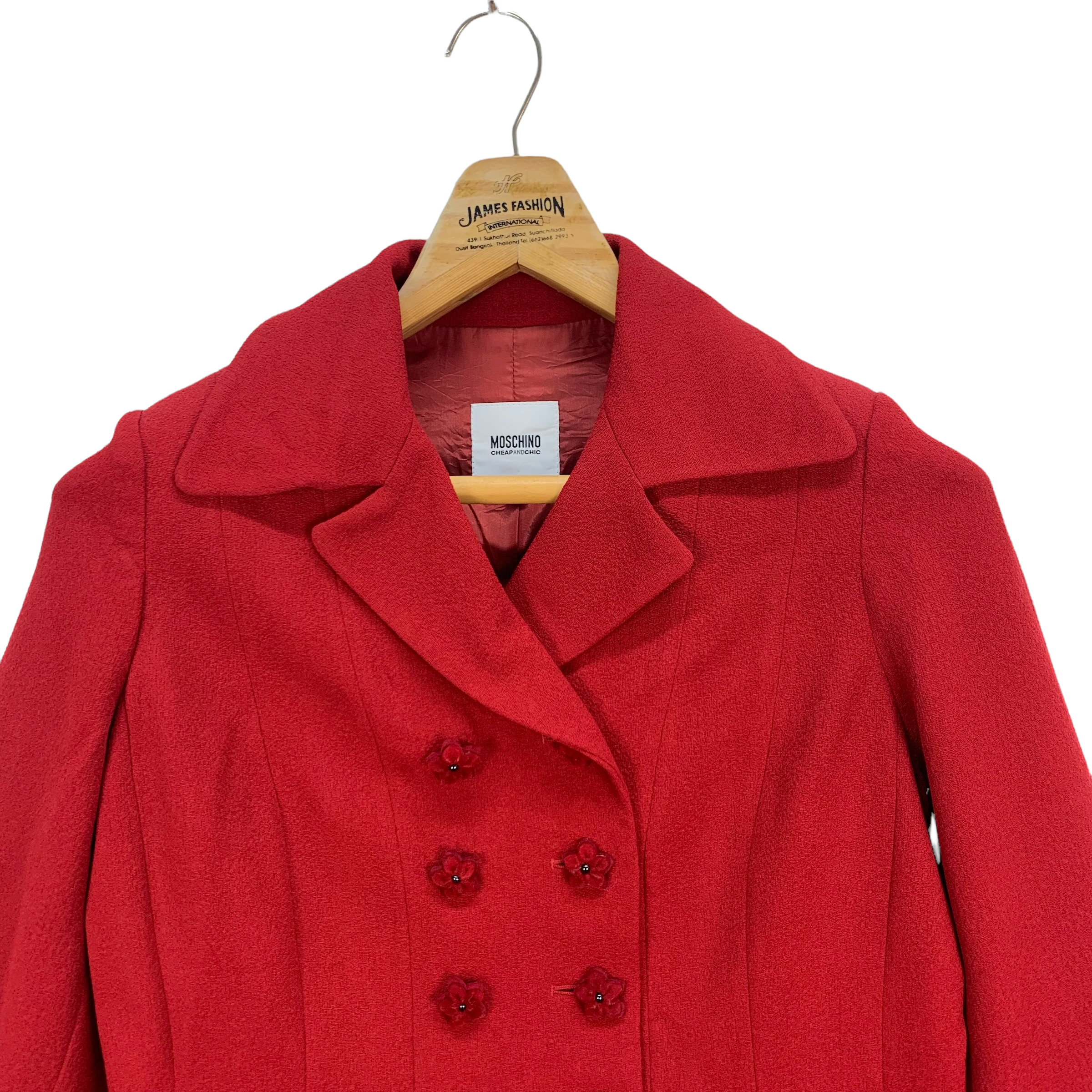 Moschino Cheap and Chic Red Double Breasted Coat #3952-137 - 2