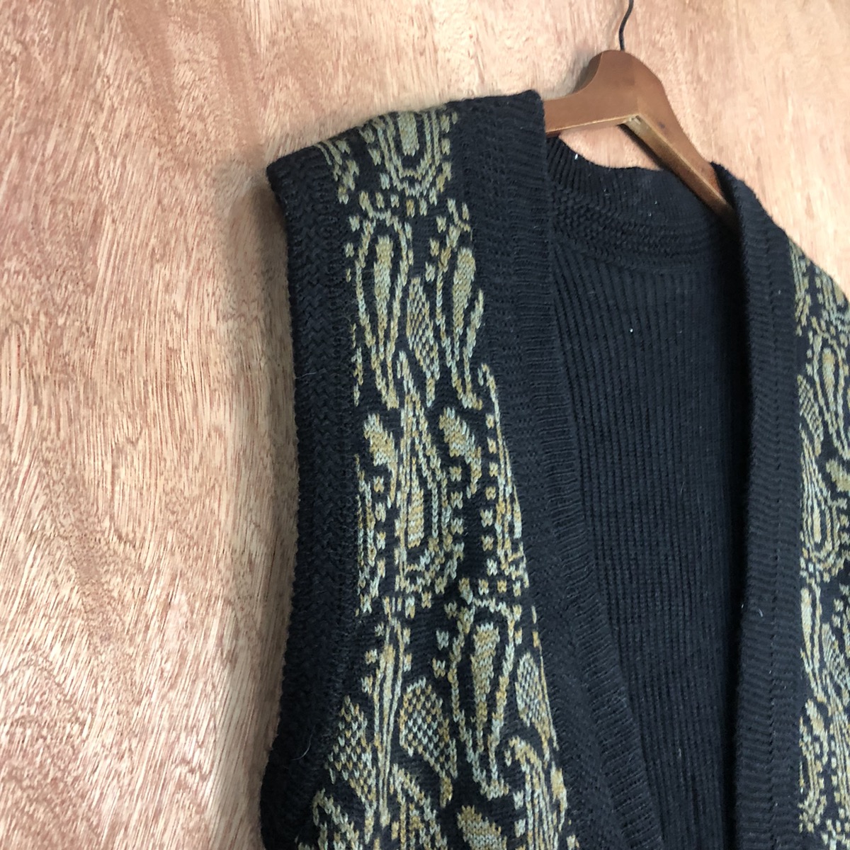 Homespun Knitwear - Monogram Patterned Knit Vest - 5