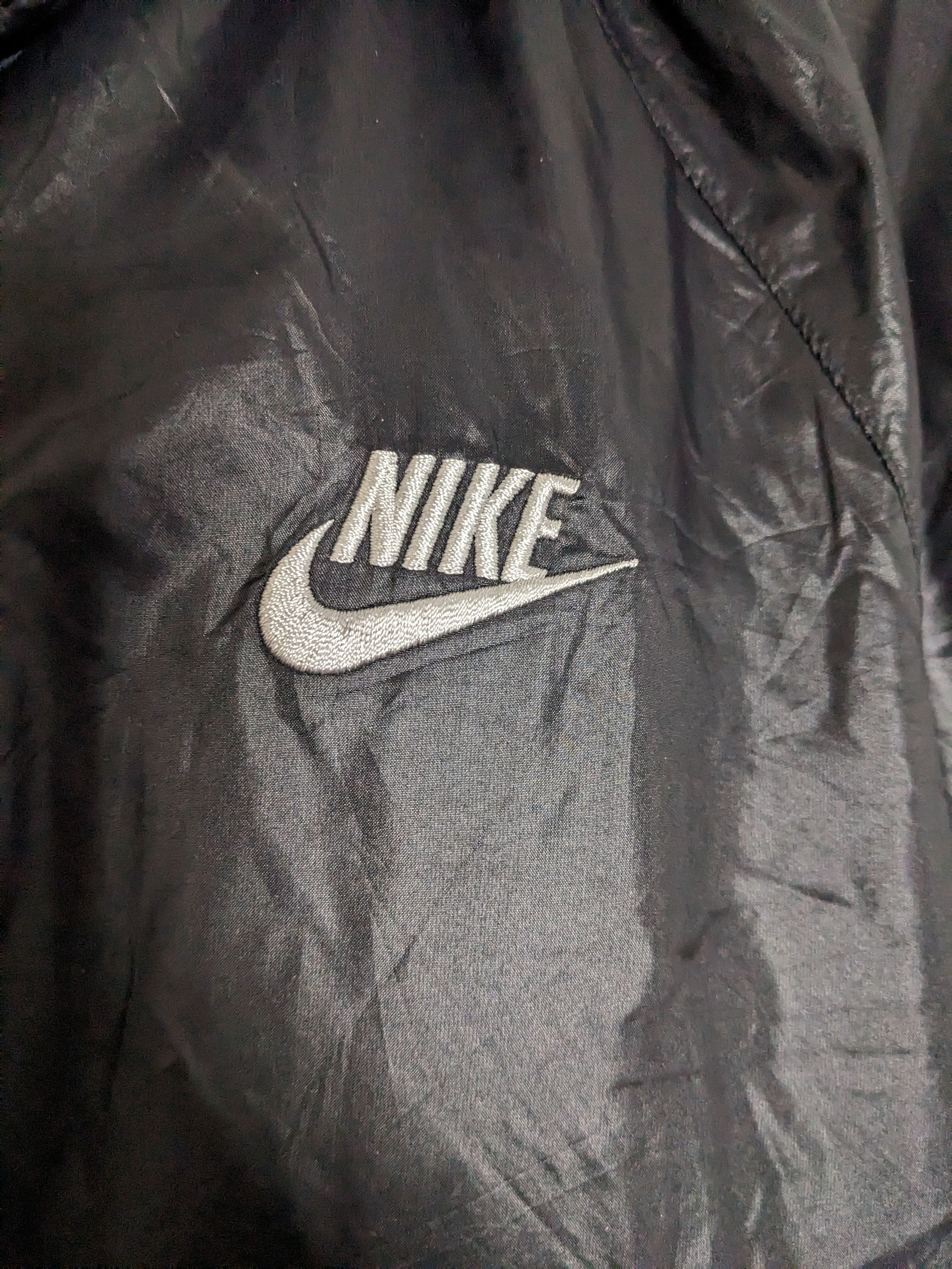 Nike Black Sherpa Lined Jacket Hooded Synthetic Fill Zip Up - 7