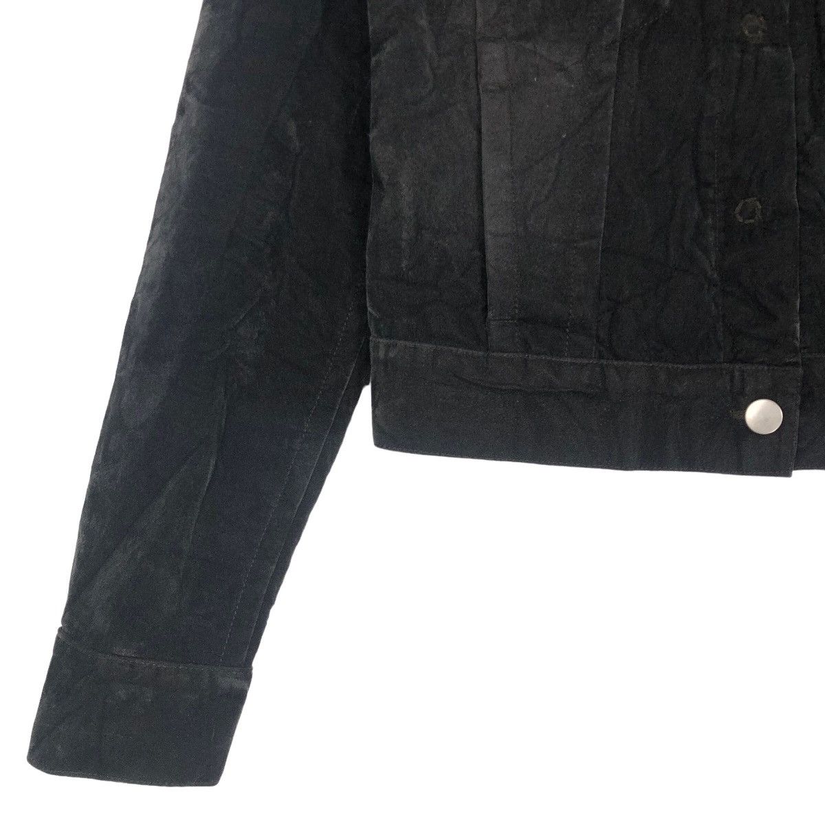 Maison Margiela MM6 Artisanal Black Painted Velvet Jacket - 5