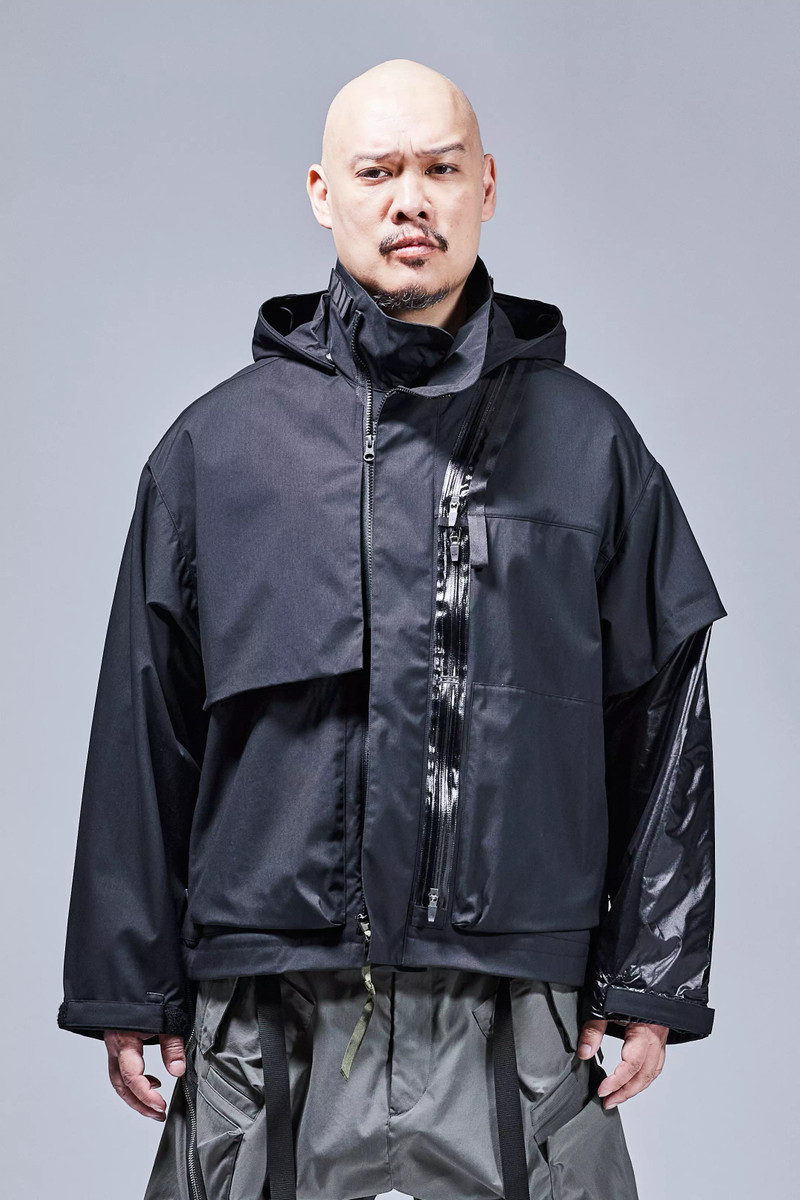 J115K-E Encapsulated Nylon Interops Jacket Black - 1