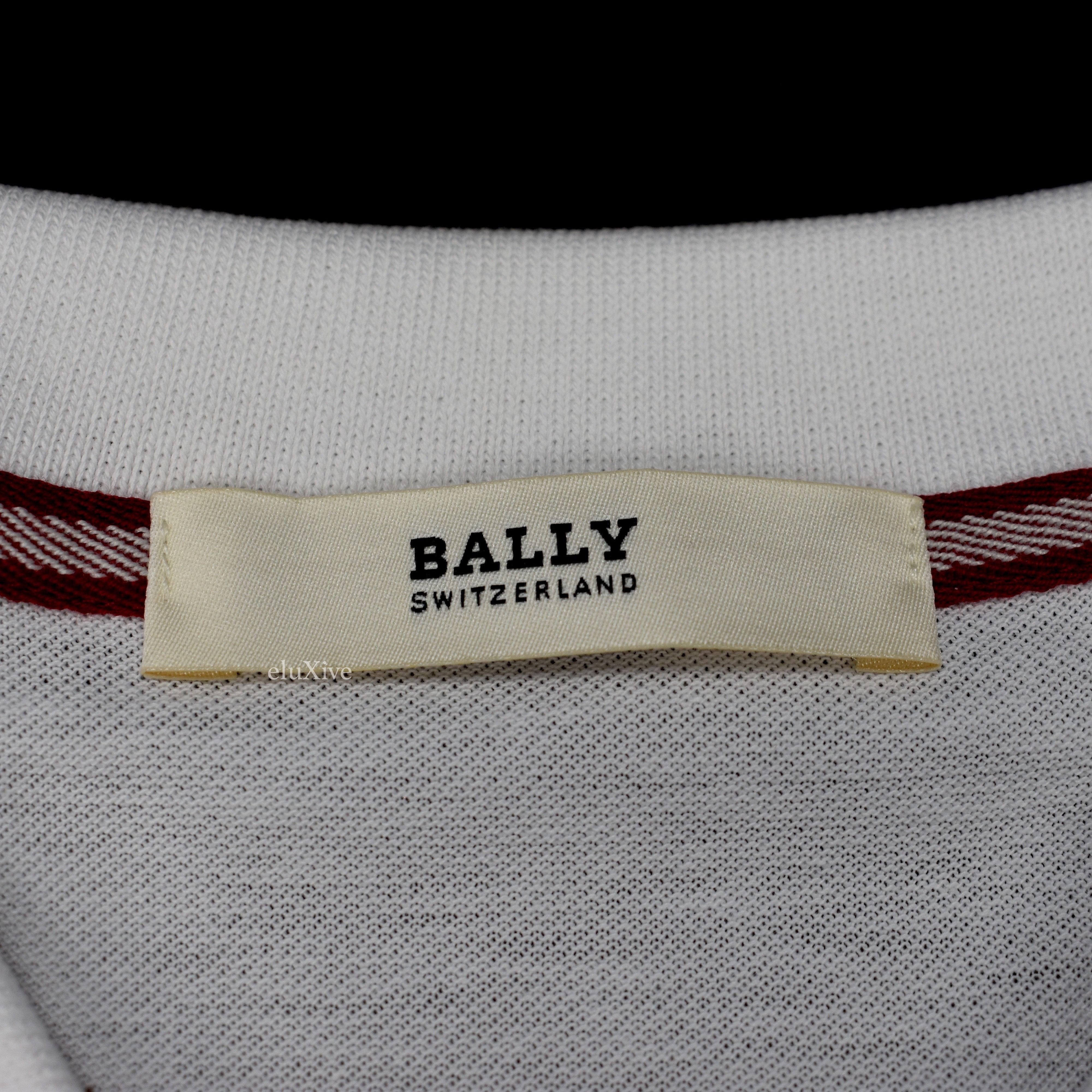 Bally - White Web Trim Logo Polo Shirt NWT - 4