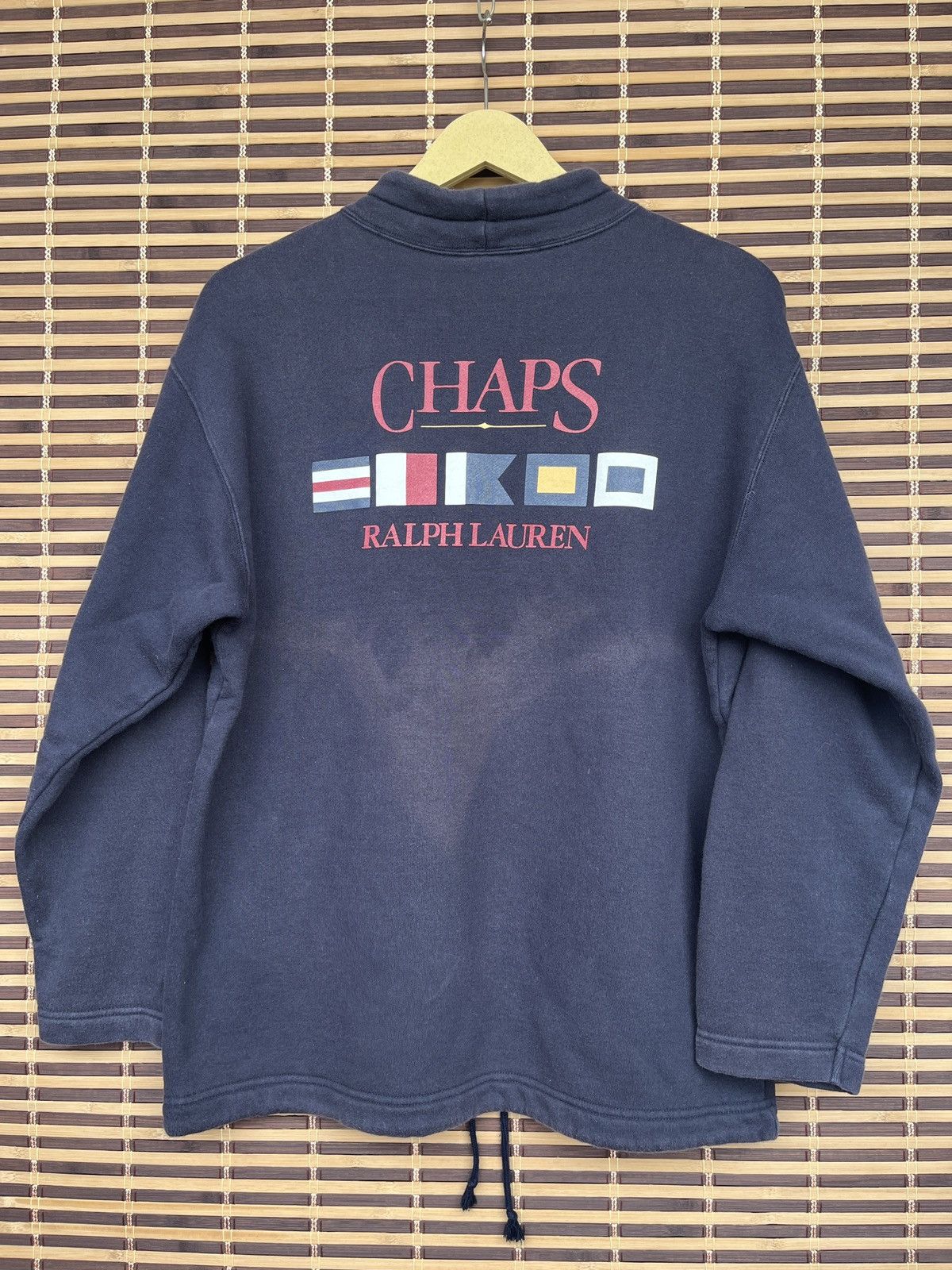 Vintage 90s Pullover Chaps Ralph Lauren Drawstring Sweater - 2
