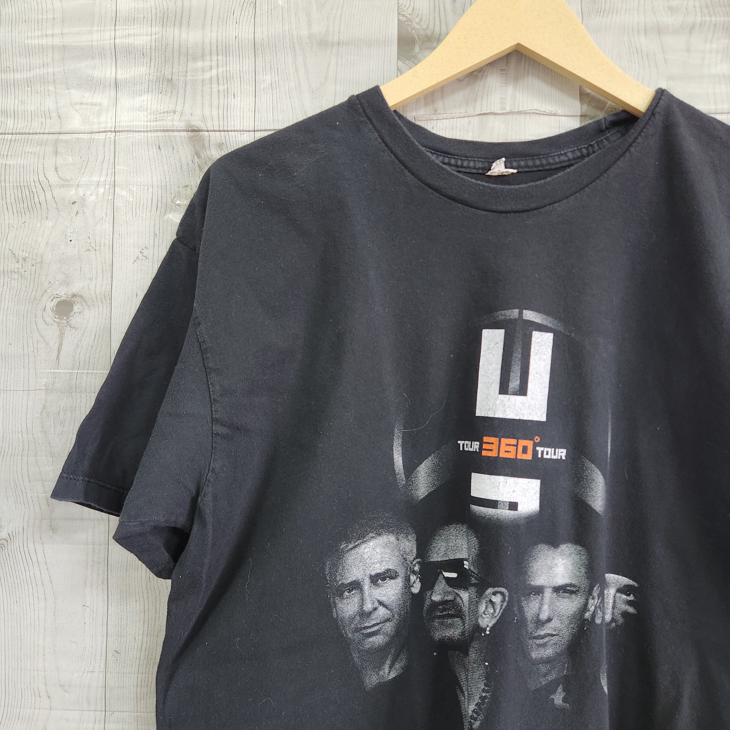 Vintage Y2K Bono U2 Tour 360 Black TShirt - 6