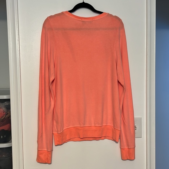 Wildfox “I Hate Mondays” Bright Orange Brushed Hacci Sweatshirt - 3