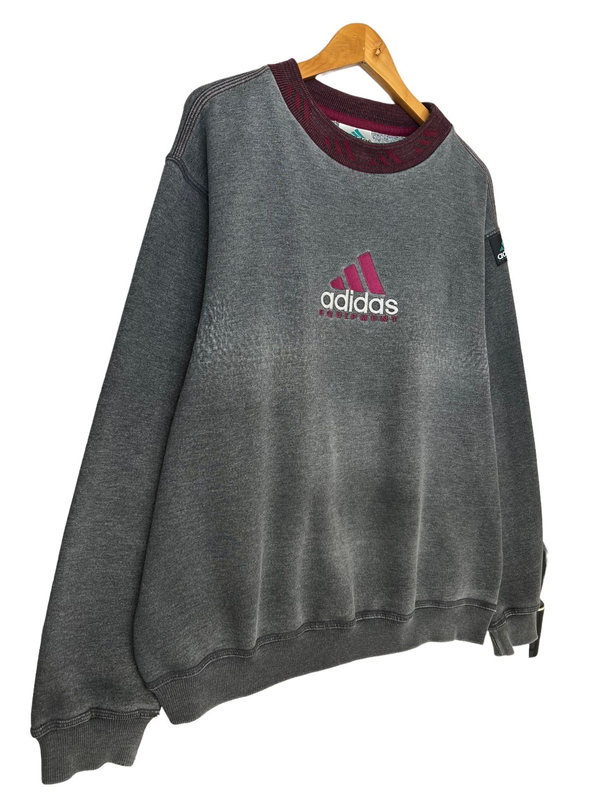 RARE‼️Vintage 90s Adidas Equipment Sweatshirt Grey Sweatshirt - 2