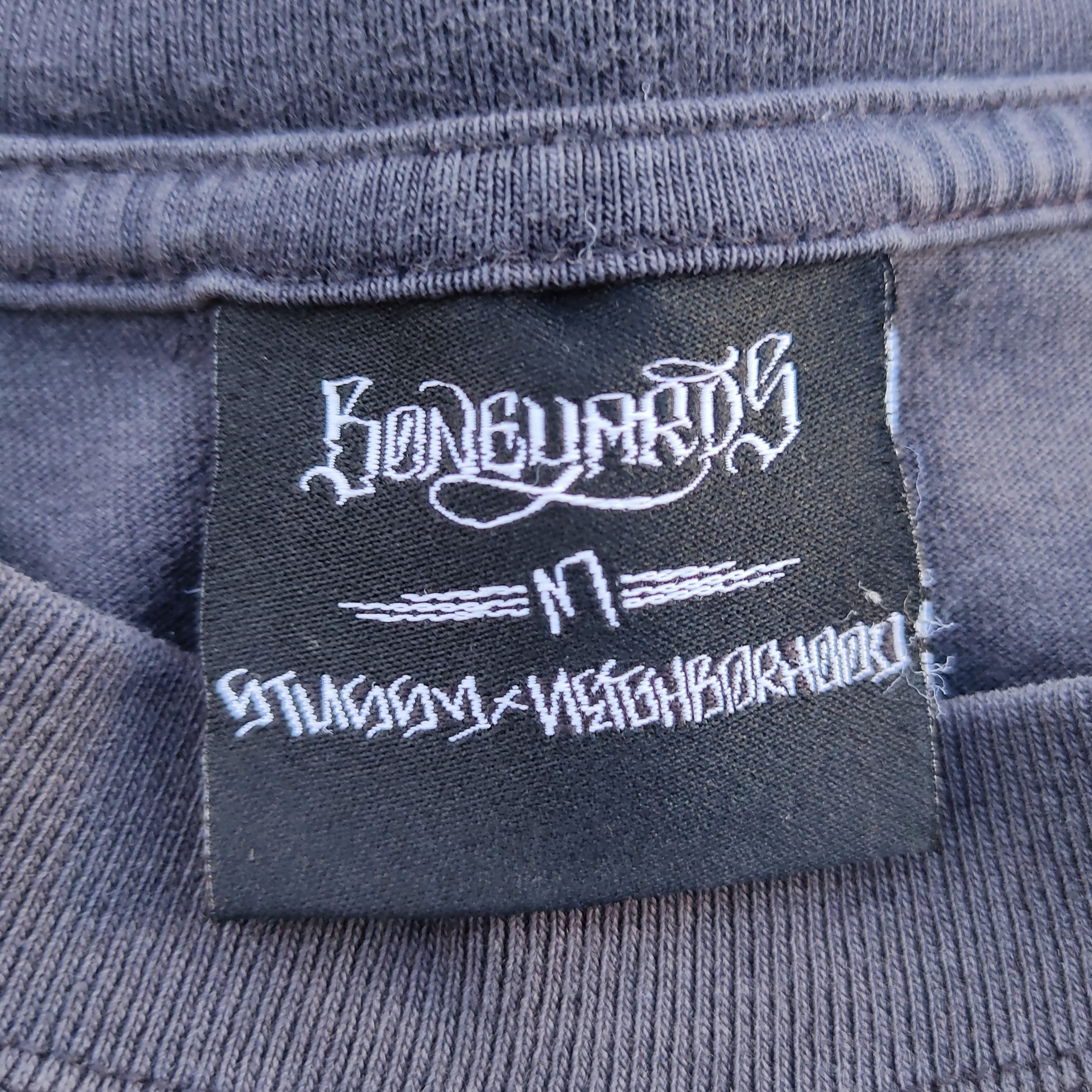 Stussy x Neighborhood Boneyard Distressed T-shirt - 8