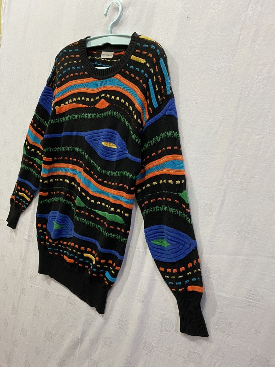 Japanese Brand - Enricodomani Colourful Knitted Pattern Sweater Pullover - 3