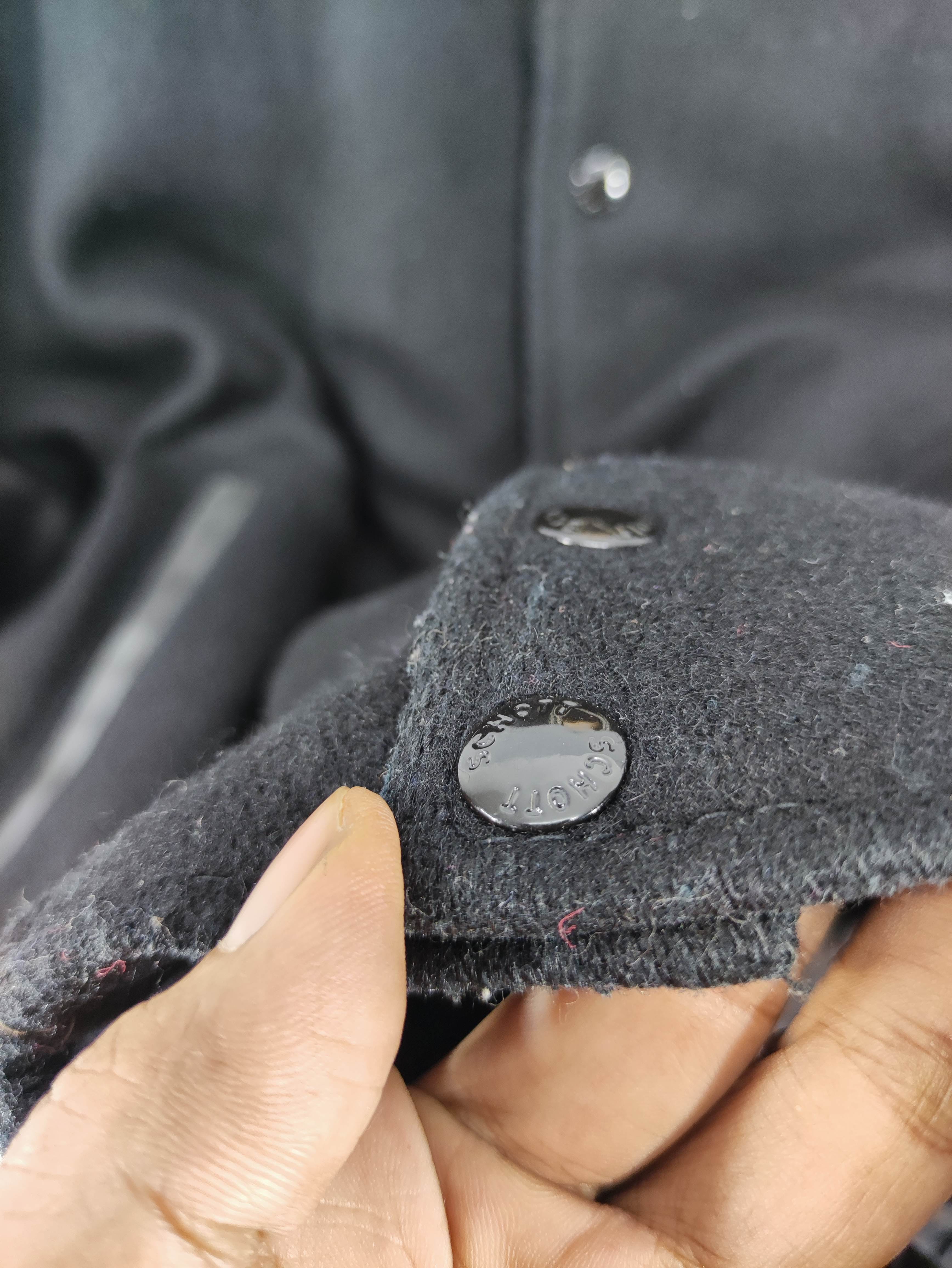 Vintage Schott Varsity Leather Sleeve Wool Jacket - 6