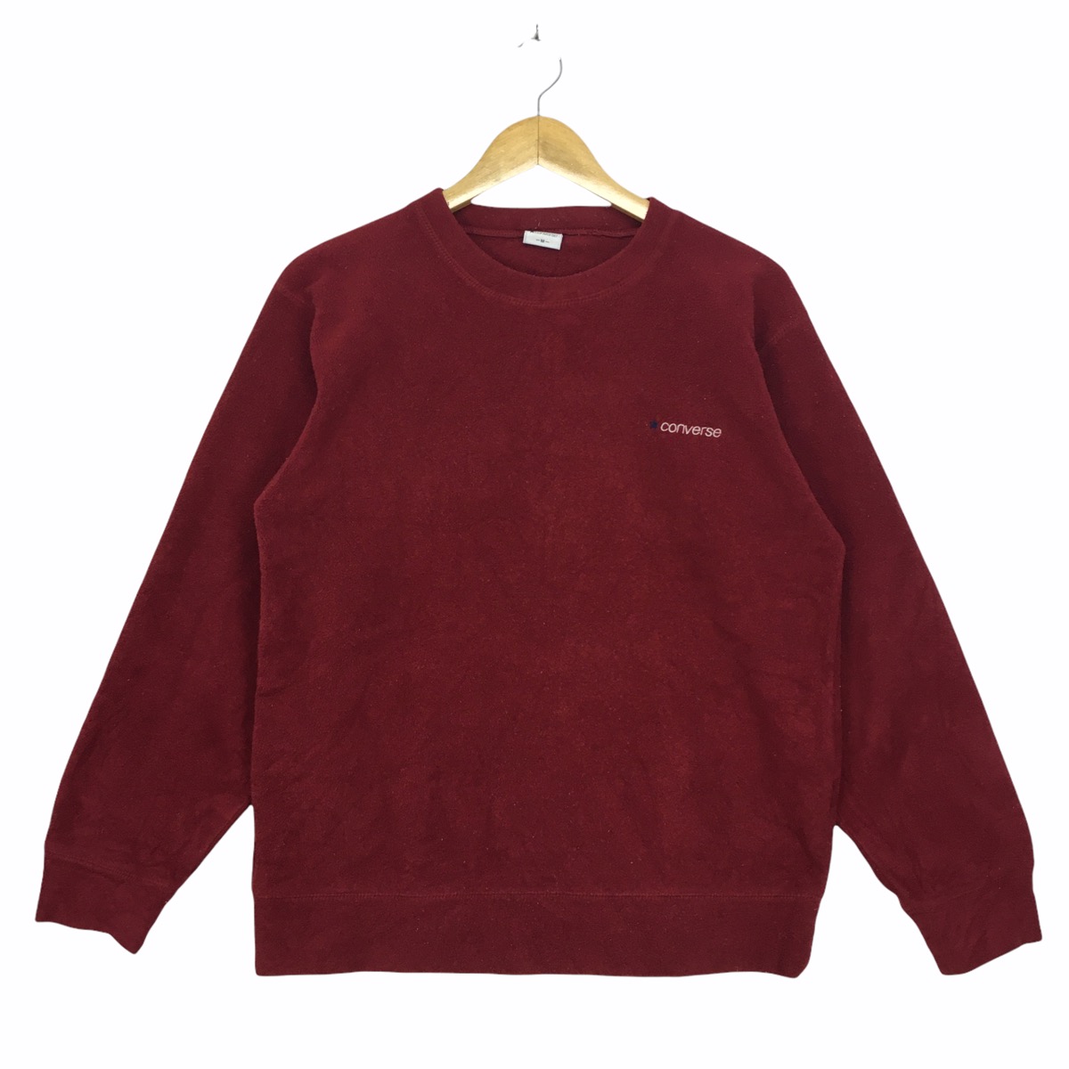 Vtg CONVERSE USA Jack Purcell Red Fleece Sweatshirt Sweater - 1
