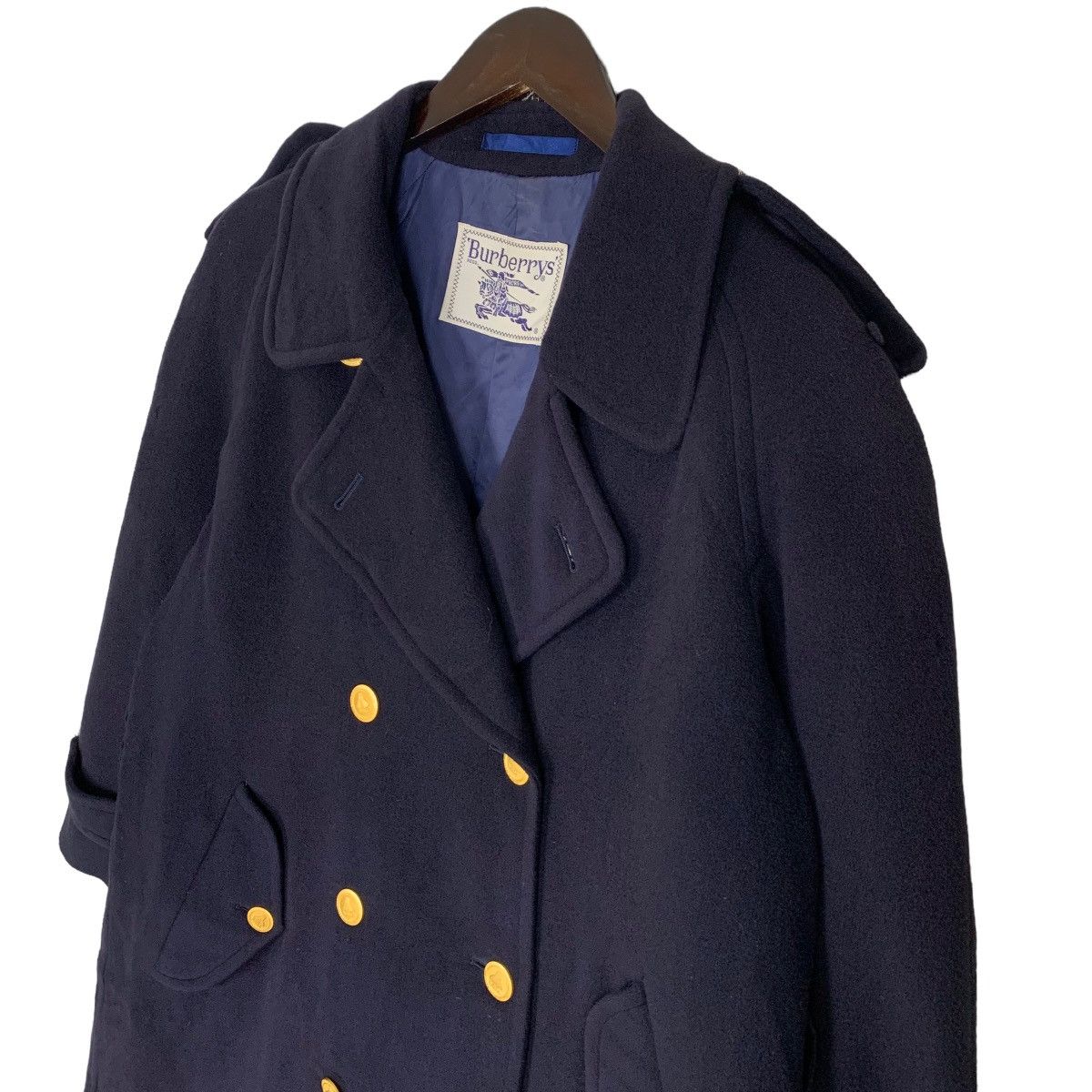 Vintage Burberry Peacoat Wool Coat - 3