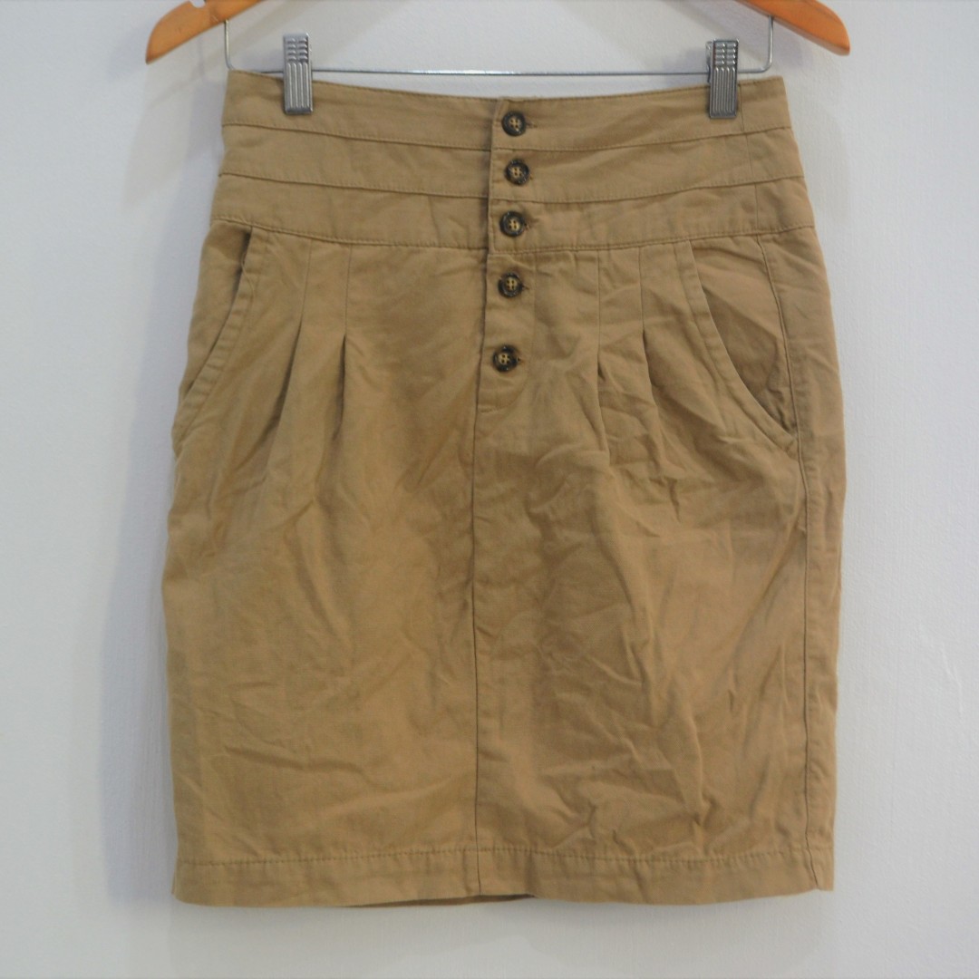 Zara Mini/Short Skirt - Brown - 1