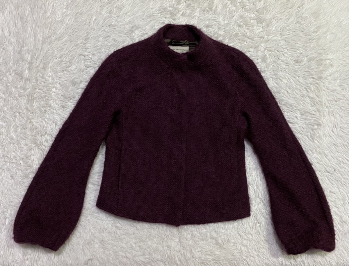 Button Up Mohair Wool Blend Jacket - 1