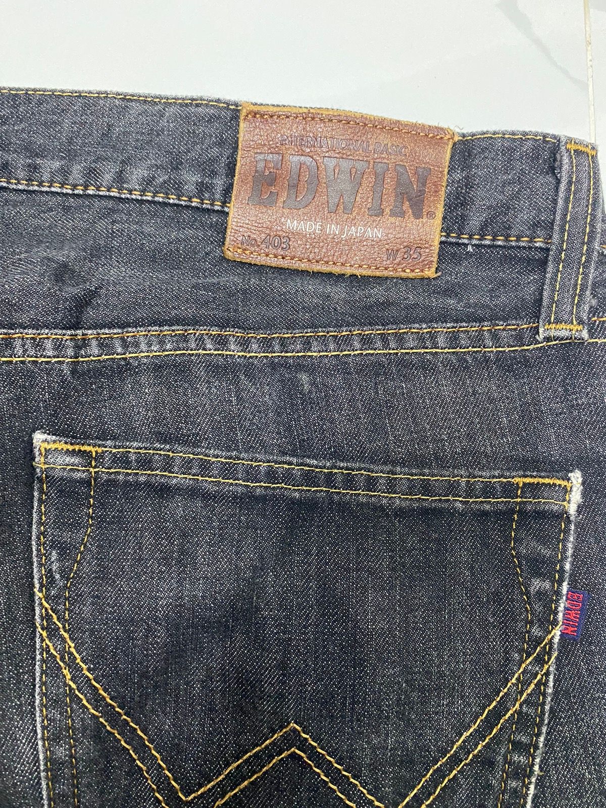 🔥DISTRESSED DENIM EDWIN 503 REGULAR BAGGY DENIM JEANS - 8