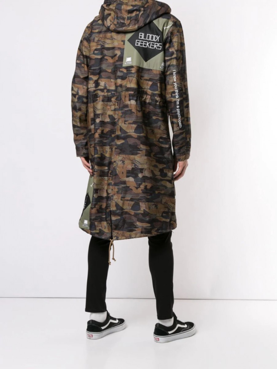 BNWT SS19 UNDERCOVER "BLOODY GEEKERS" CAMO COAT 2 - 14