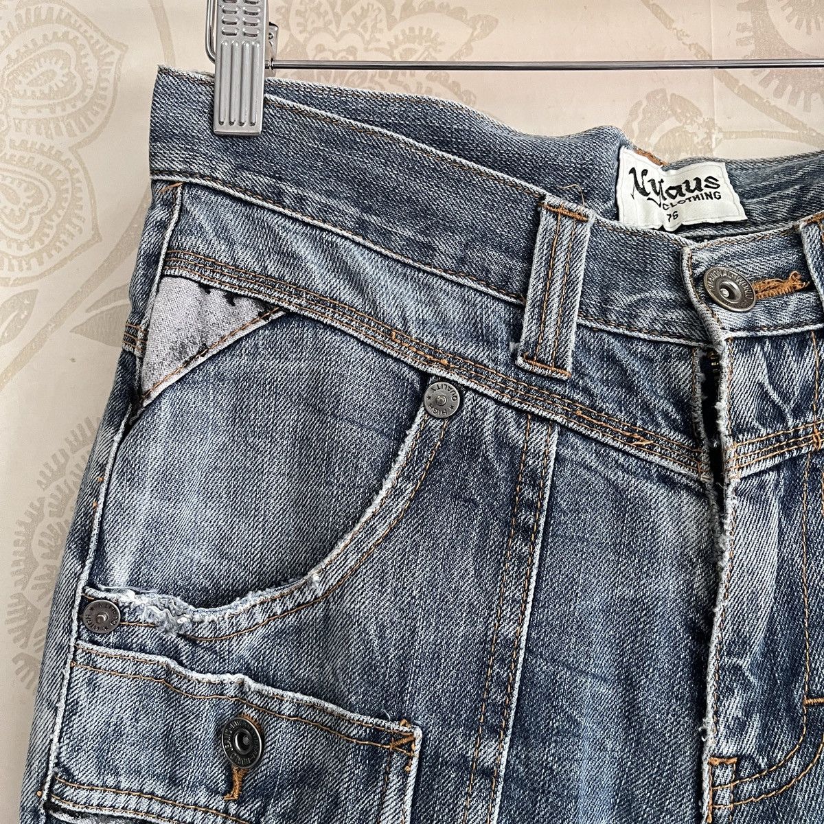 Japanese Brand - Vintage Nylaus Japanese Designer Bush Pants Denim Pockets - 7