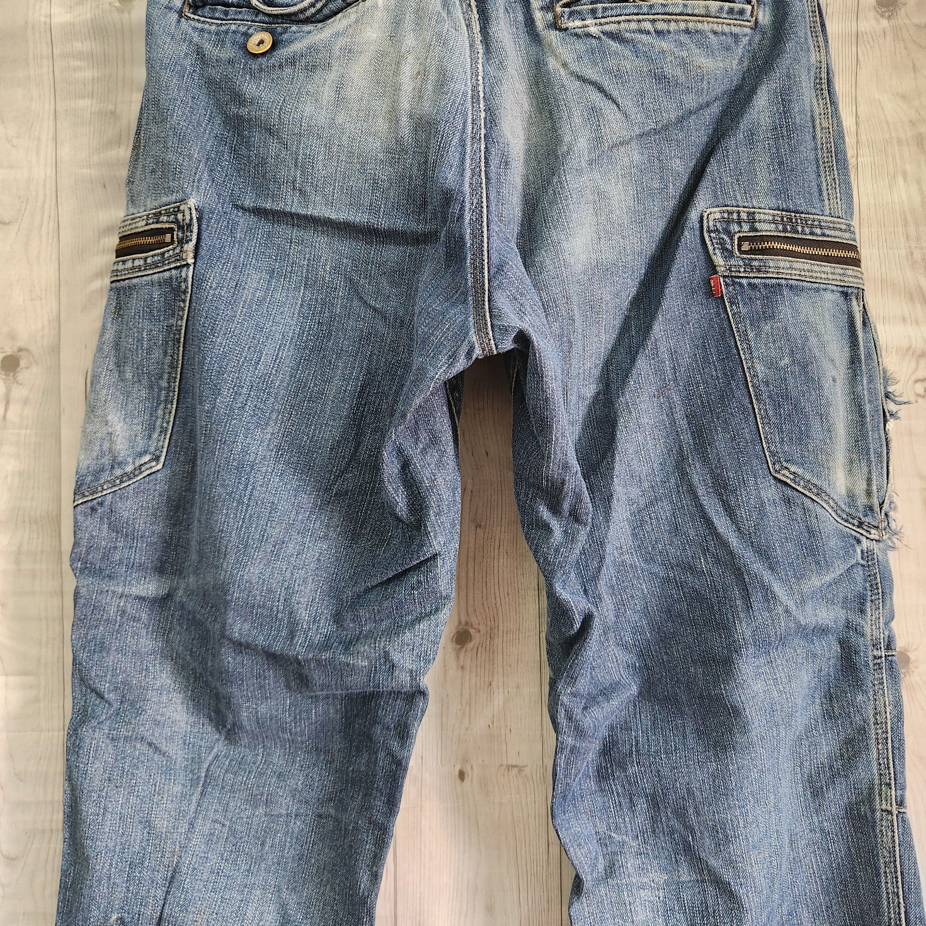 Vintage - Japan Fujiyama Distressed Denim Cargo Jeans - 19