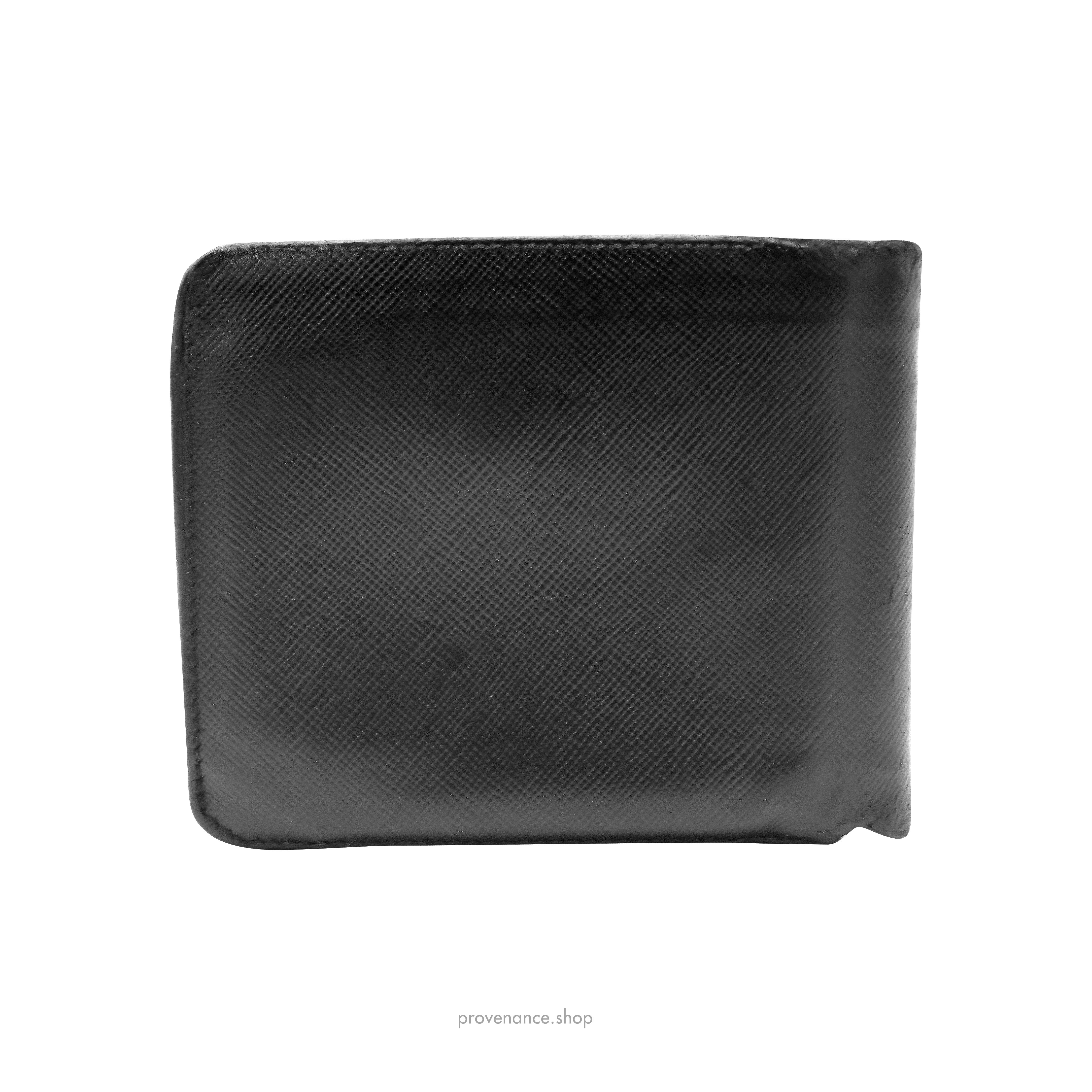 Prada Logo Bifold Wallet - Black Saffiano Leather - 3