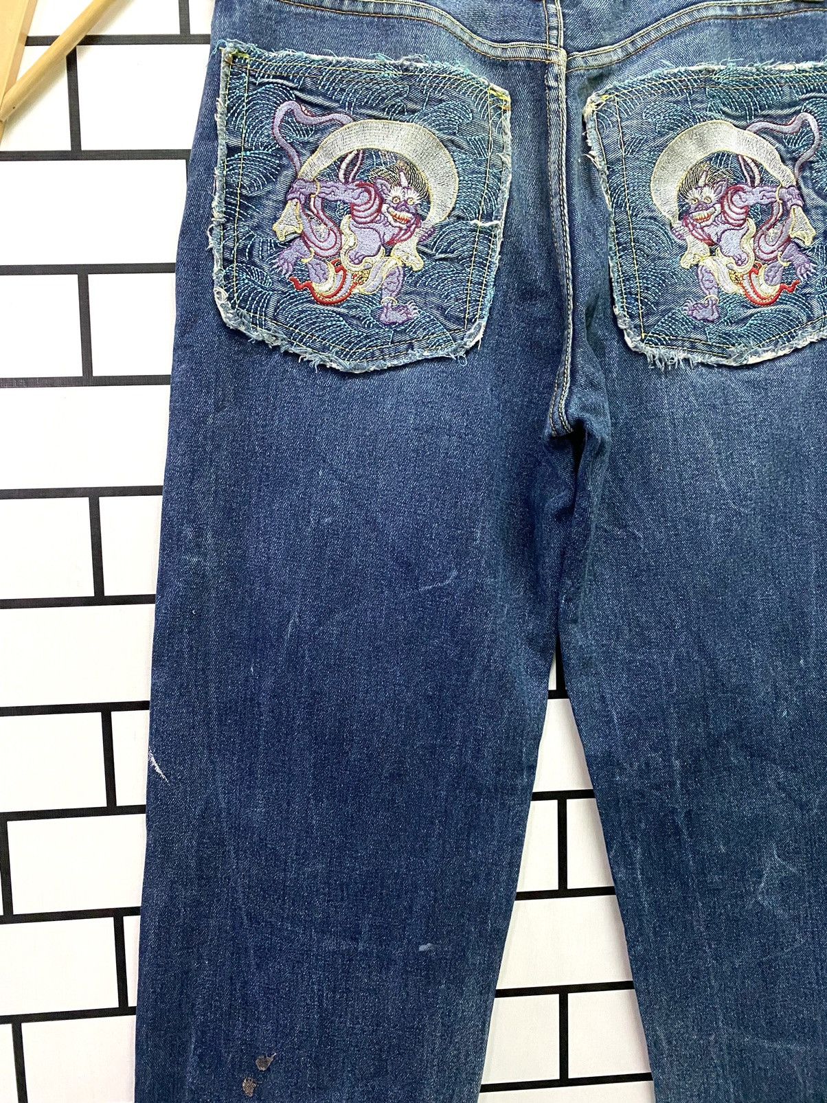 Vintage RED MONKEY COMPANY Embroidered Denim Jeans - 15