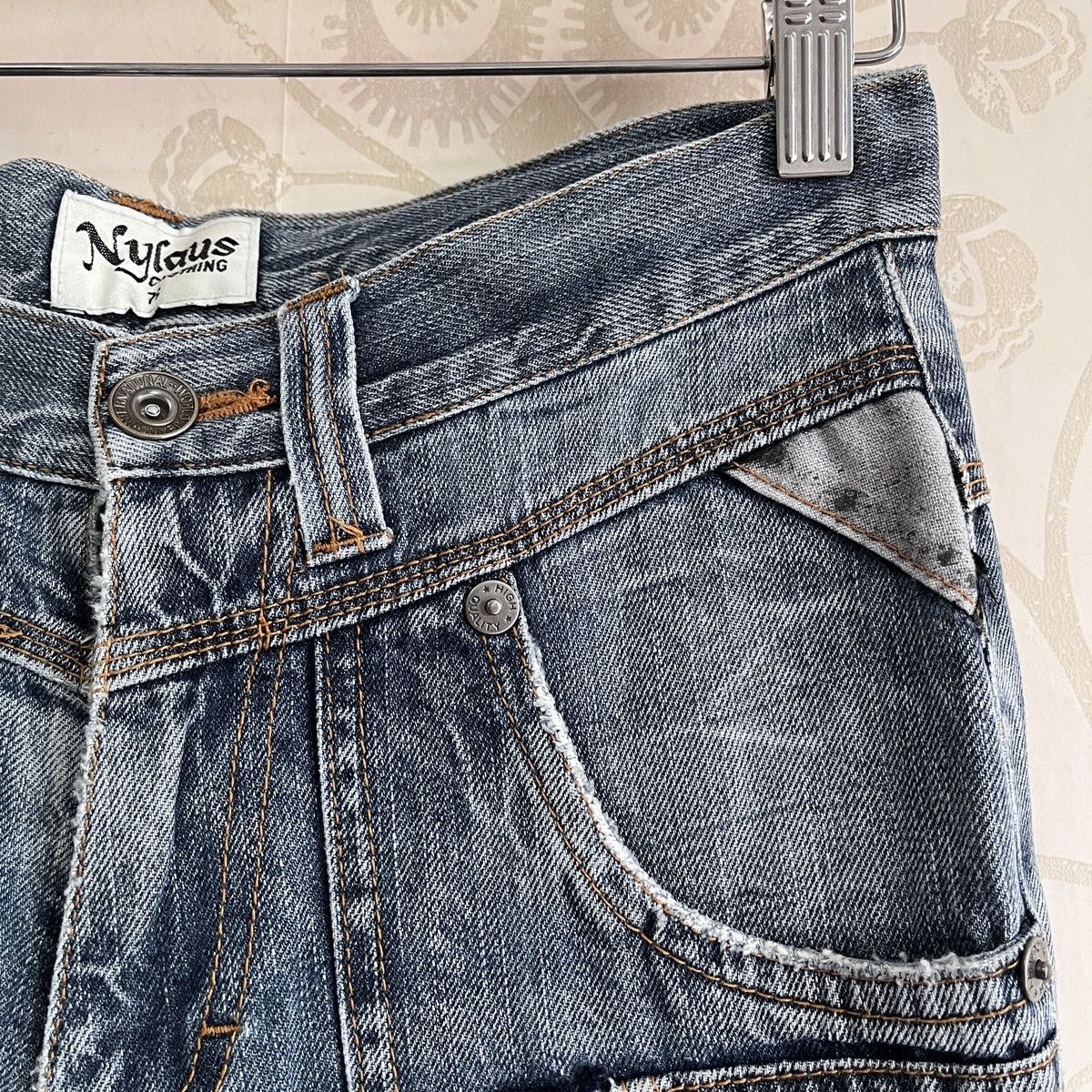 Japanese Brand - Vintage Nylaus Japanese Designer Bush Pants Denim Pockets - 8
