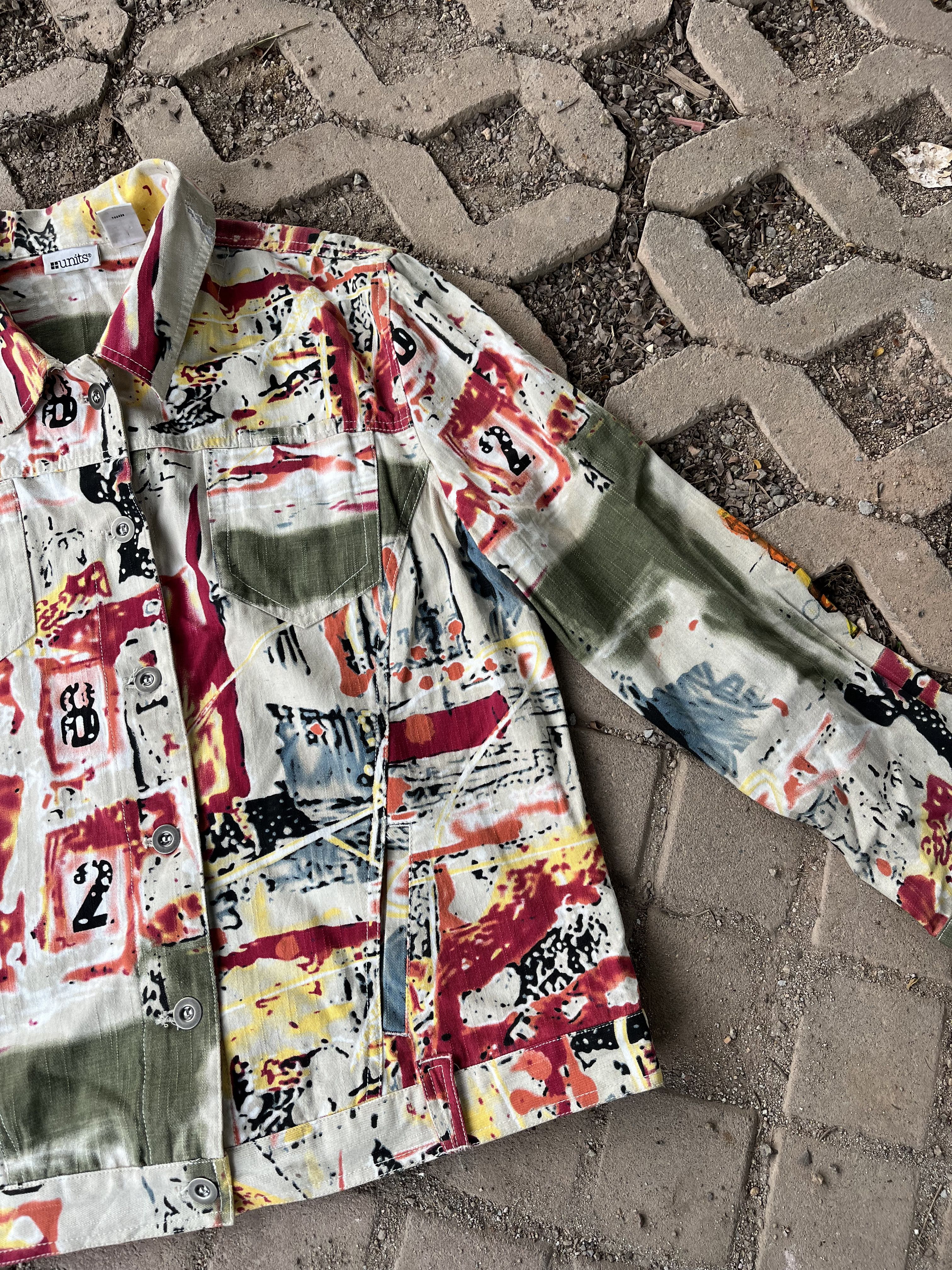 Crazy Abstract Denim Jacket - 7