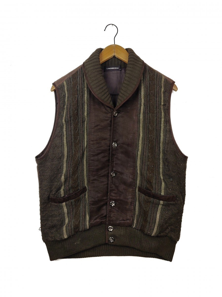 Lindbergh - Japan Woven Vest Coogi Style Button Jacket - 1