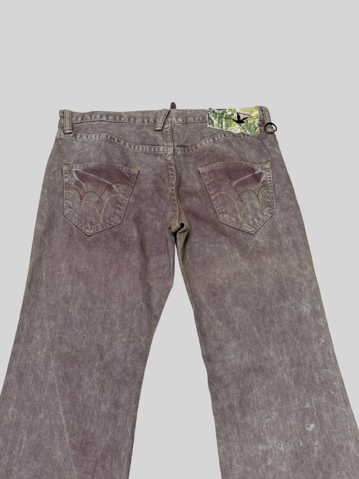 If Six Was Nine - Vintage Flared WOW Jeans Acid Wash Purple Denim - 8