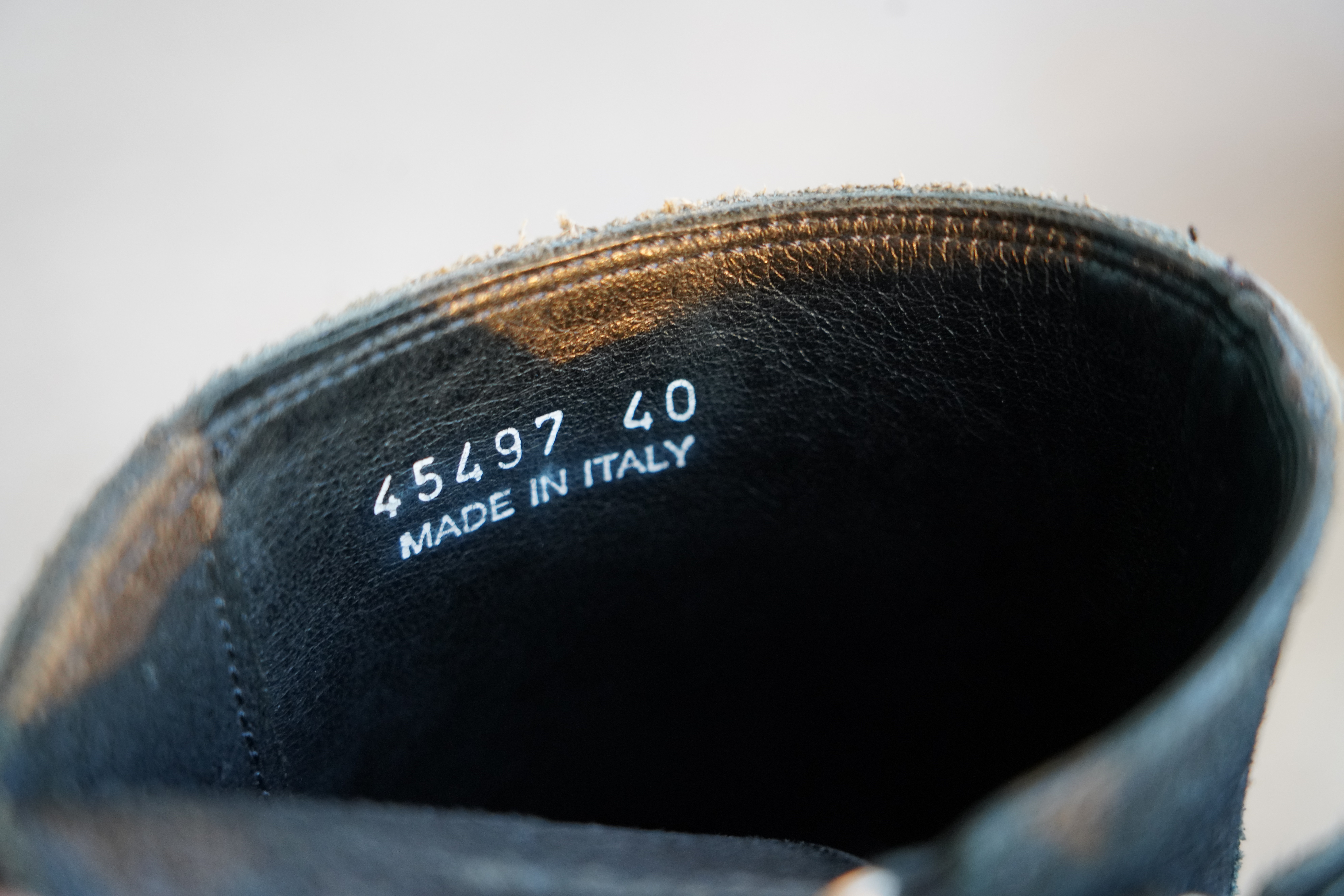 Reverse Leather Combat Boots - 5