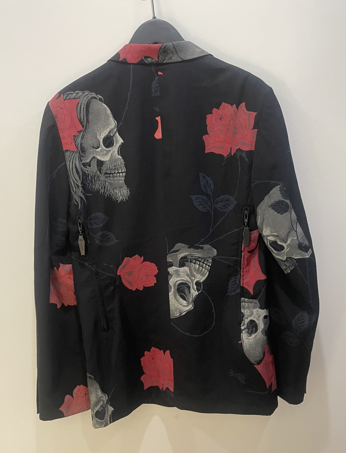 Yohji yamamoto pour homme 14aw skull rose replica suit set - 2