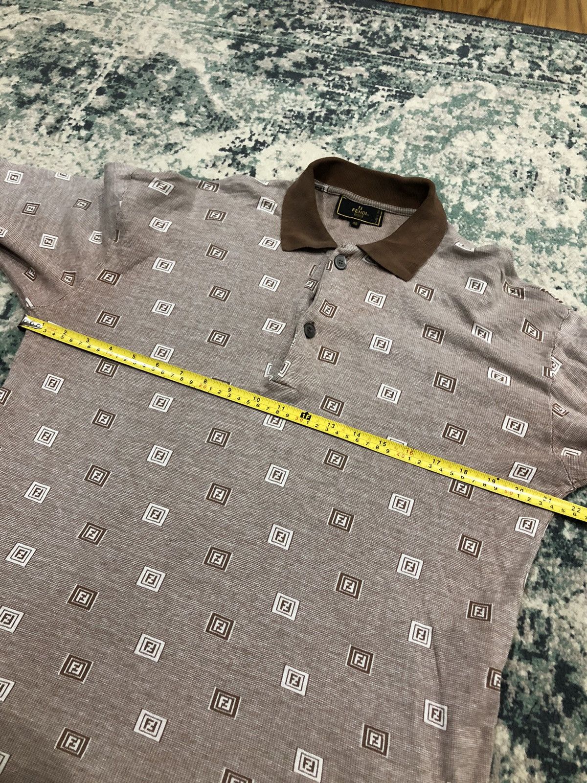 Vintage Fendi Monogram Longsleeve Polo Shirt - 11