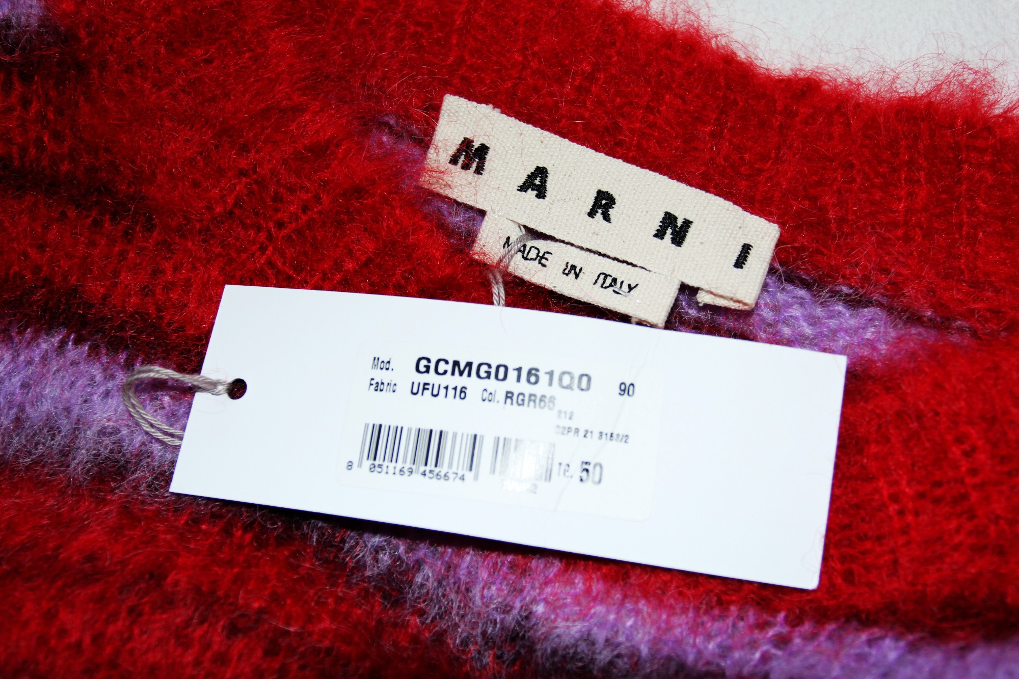 BNWT AW21 MARNI STRIPED FUZZY-WUZZY MOHAIR SWEATER 50 - 7