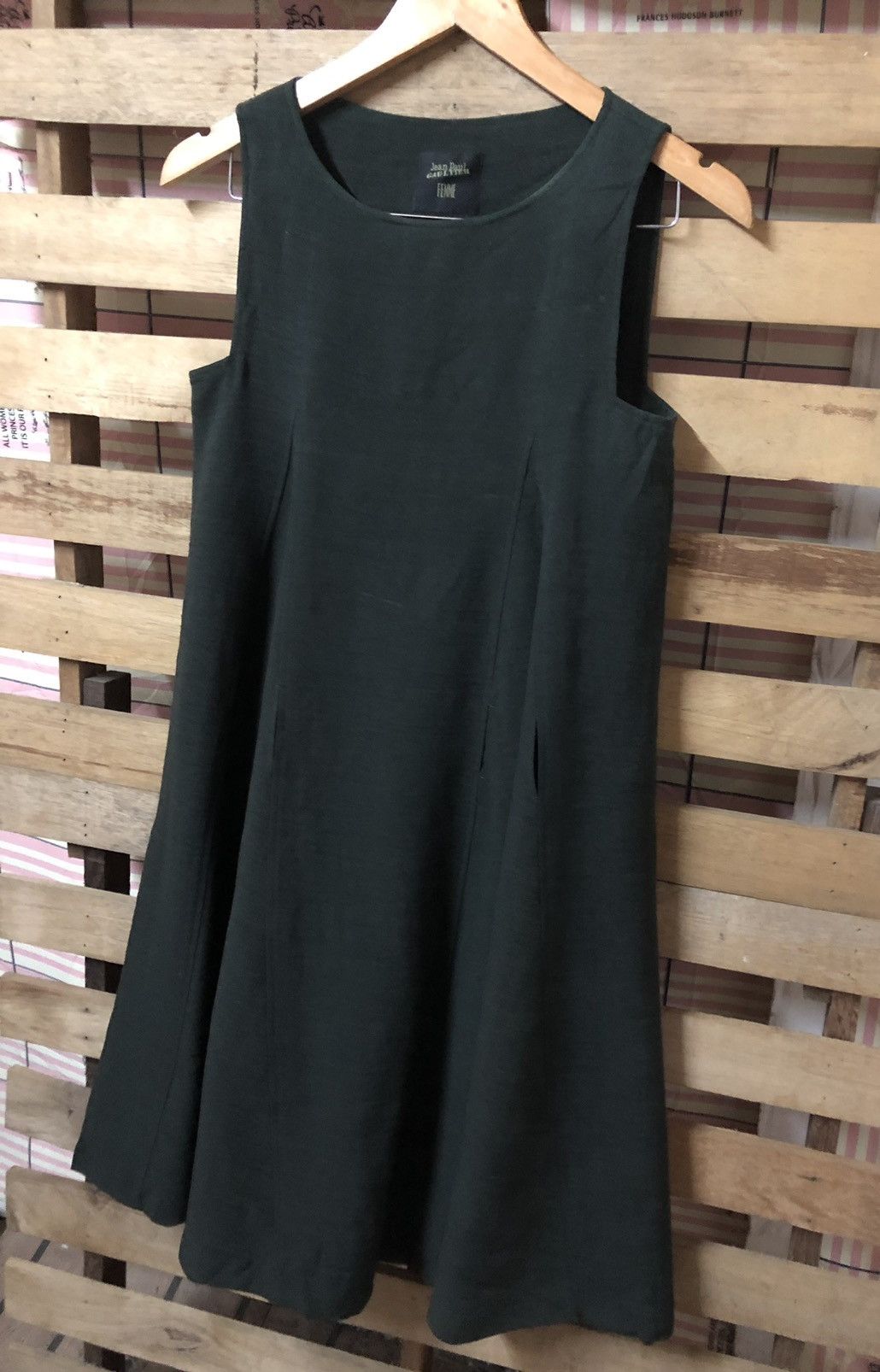 🔥Jean Paul Gaultier Femme Dress Olive Green Japan Made - 4