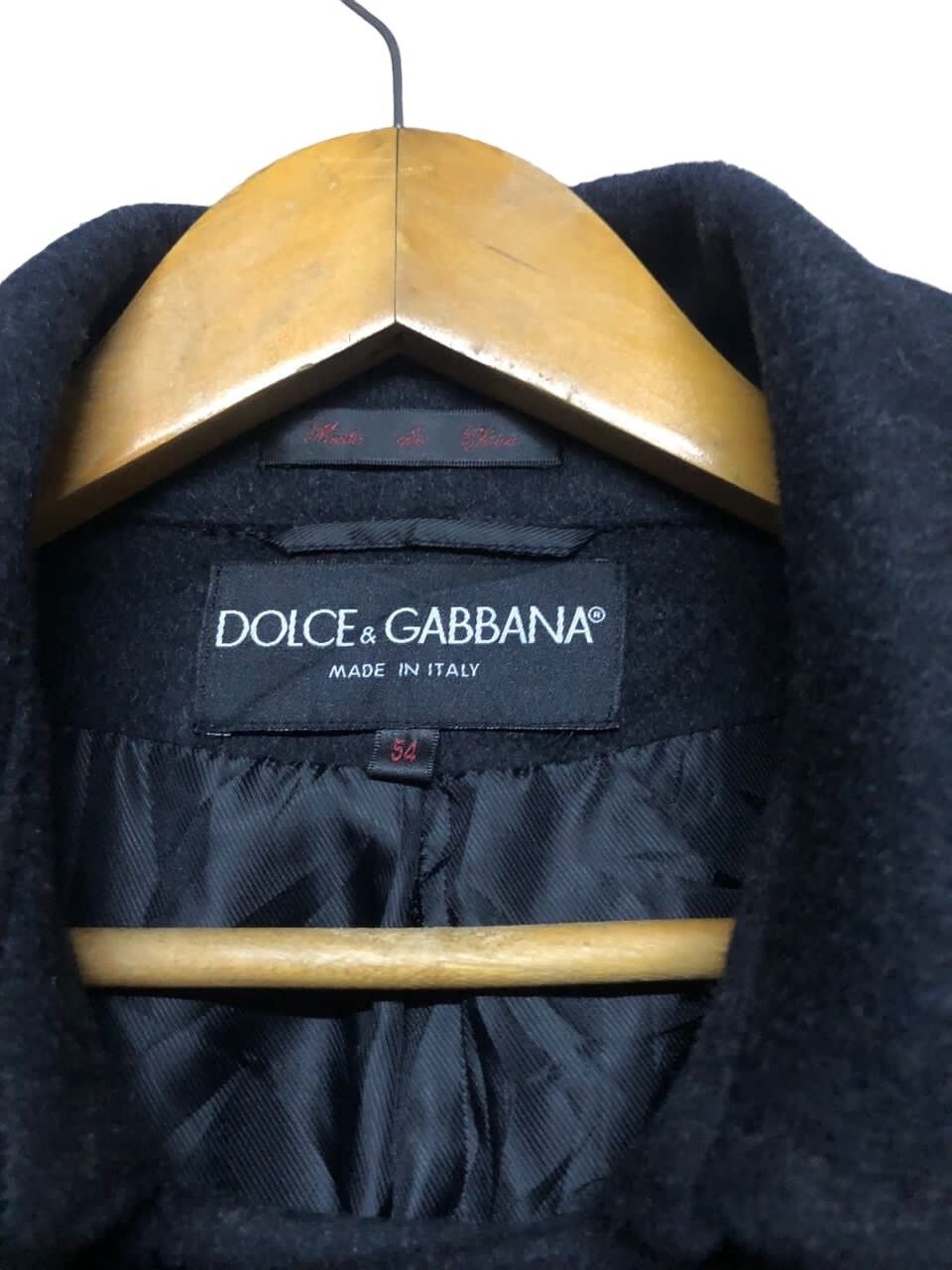Dolce & Gabbana Wool Blend Double Breasted Overcoat - 6