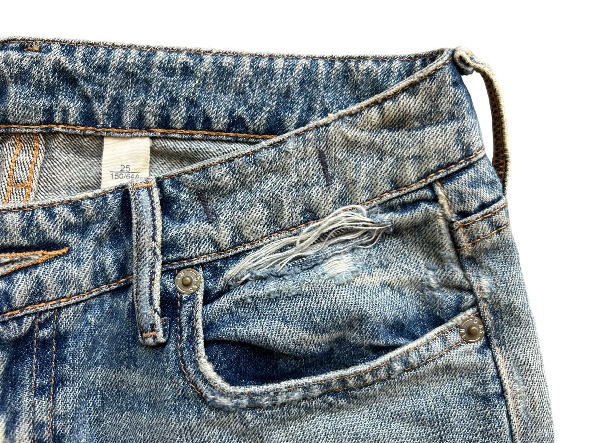 Ralph Lauren Rusty Ripped Distressed Denim Jeans 28x29 - 11