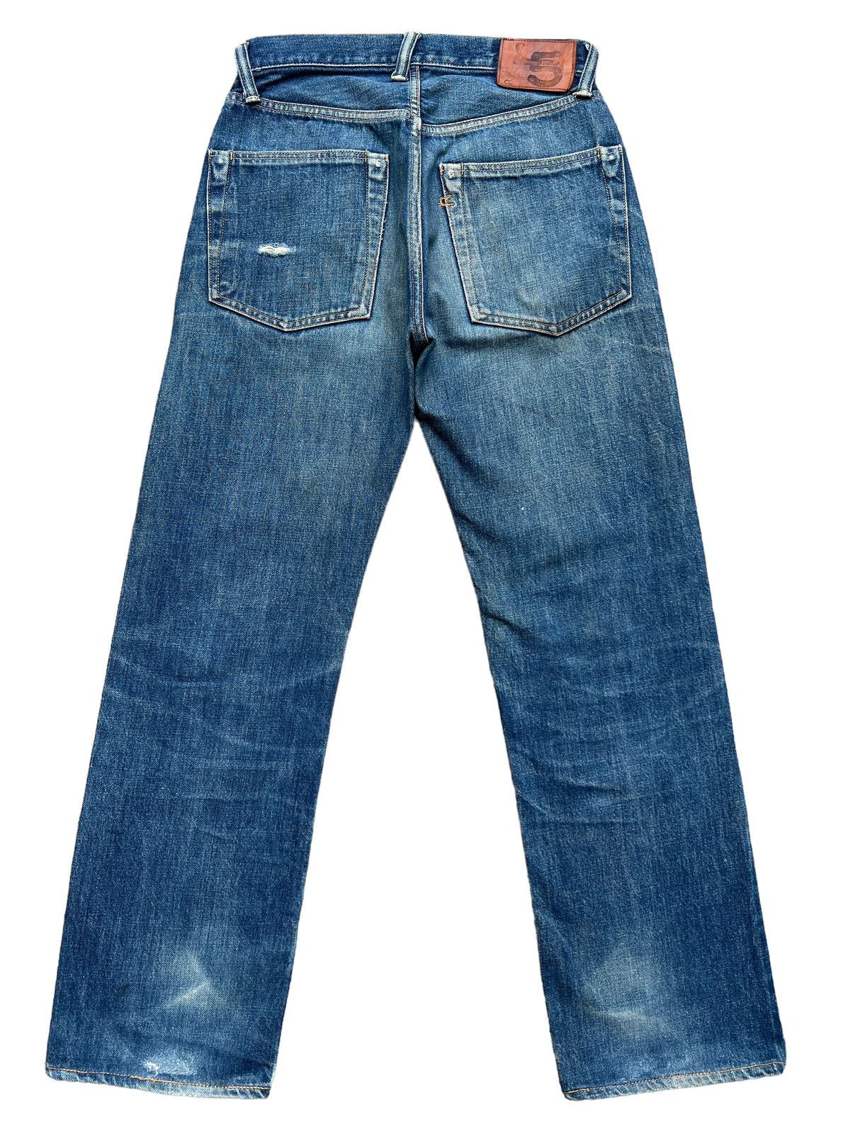 Vintage 45Rpm Selvedge Faded Distressed Denim Jeans 29x29 - 3