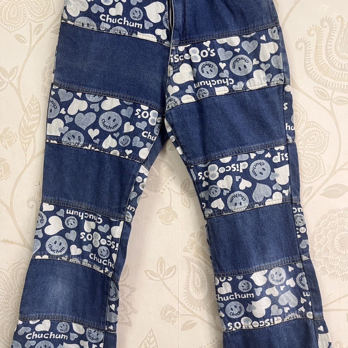 Vintage - Hysteric Flared Chuchum Full Printed Patches Denim Jeans - 9