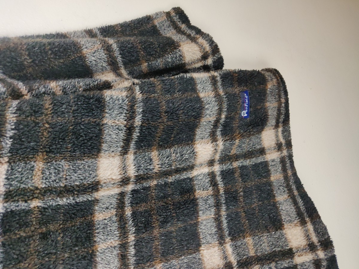 Made In Usa - Checkered Fleece Sweater Jacket Outerwear - 5