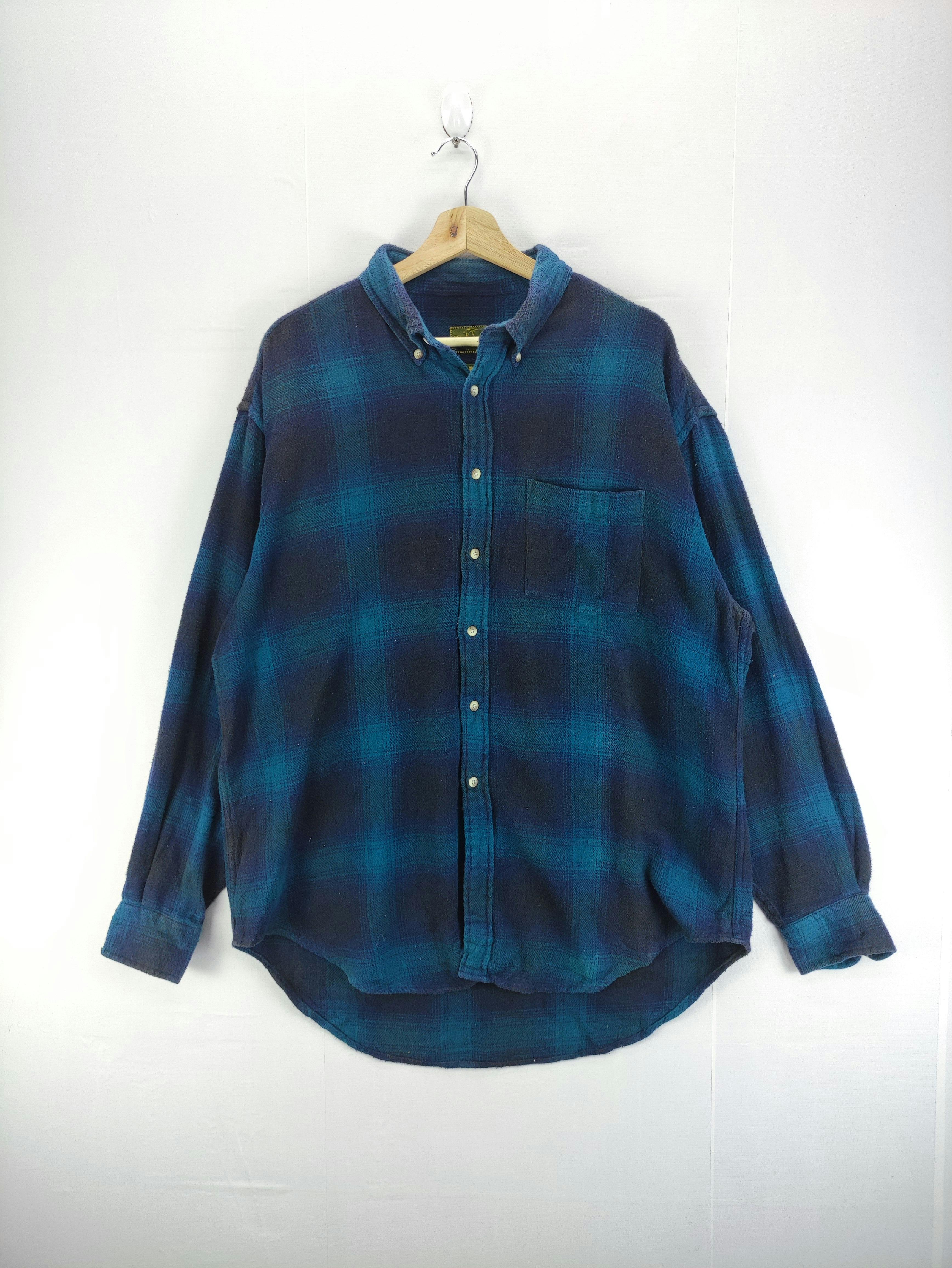 Vintage Evergreen Flannel Shirt Button Up - 1