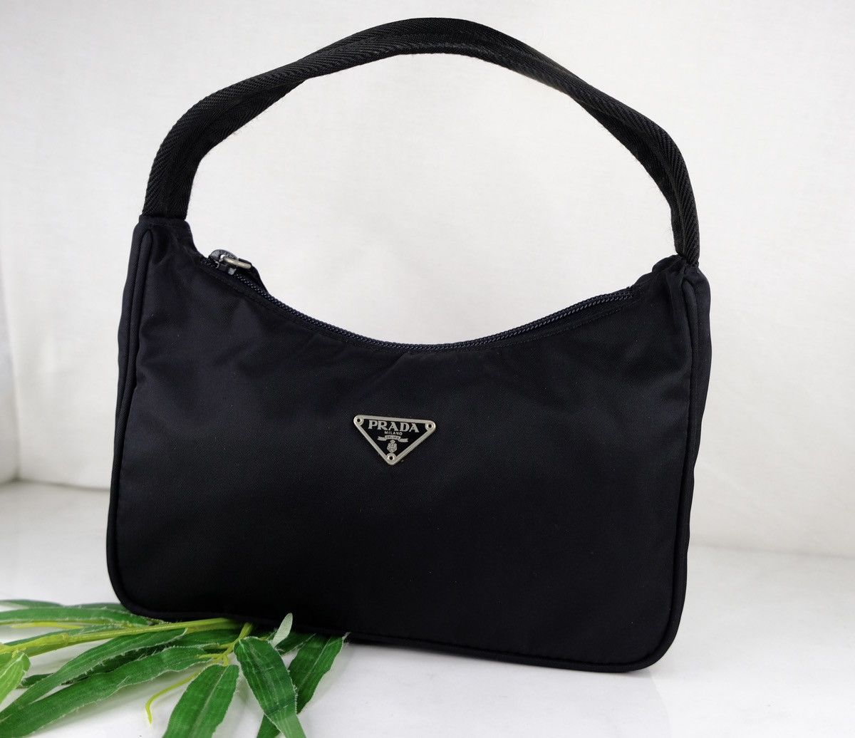 Authentic Vintage Black Nylon Prada hobo bag - 2