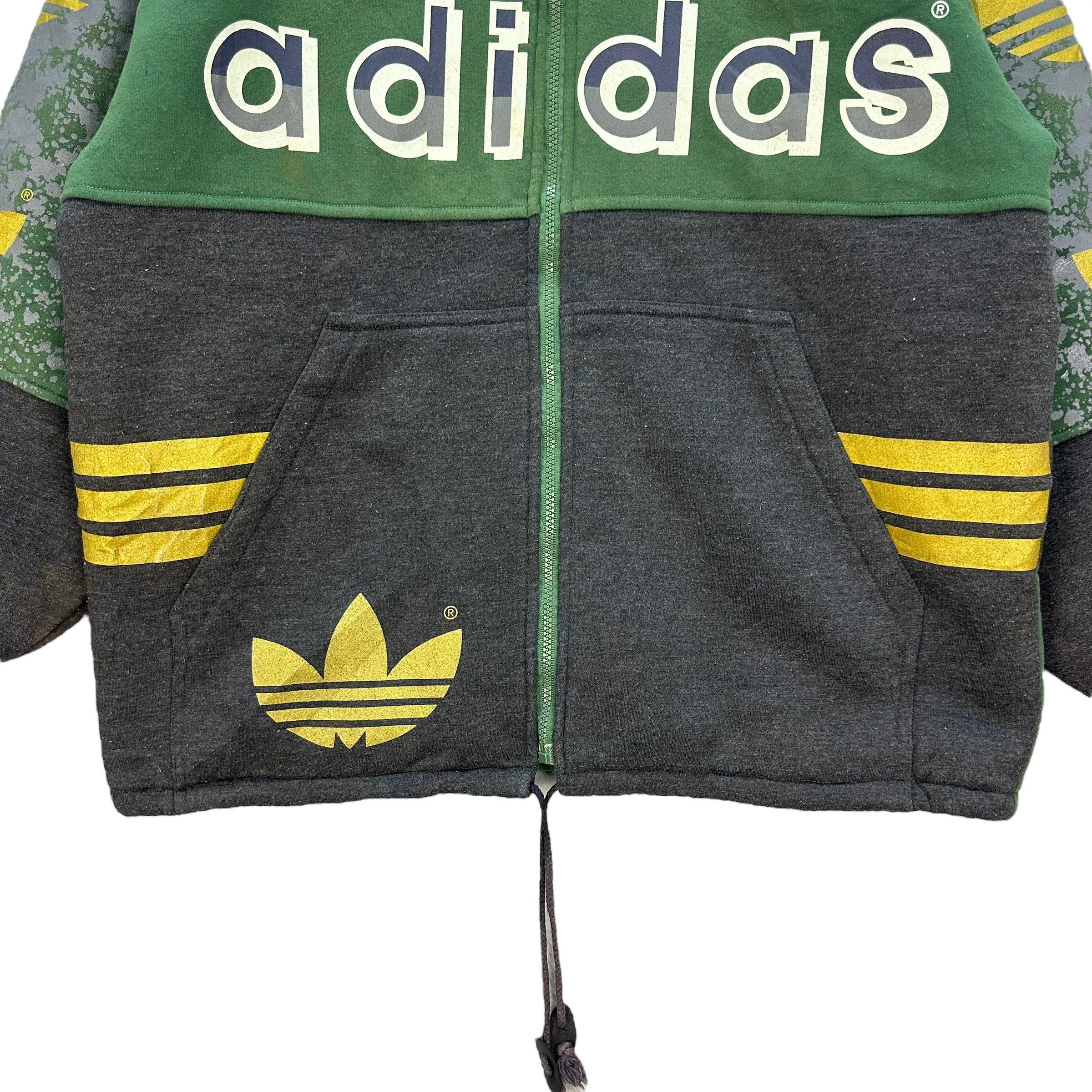 90's ADIDAS TREFOIL BIG LOGO SHERPA HOODIES #8199-212 - 3