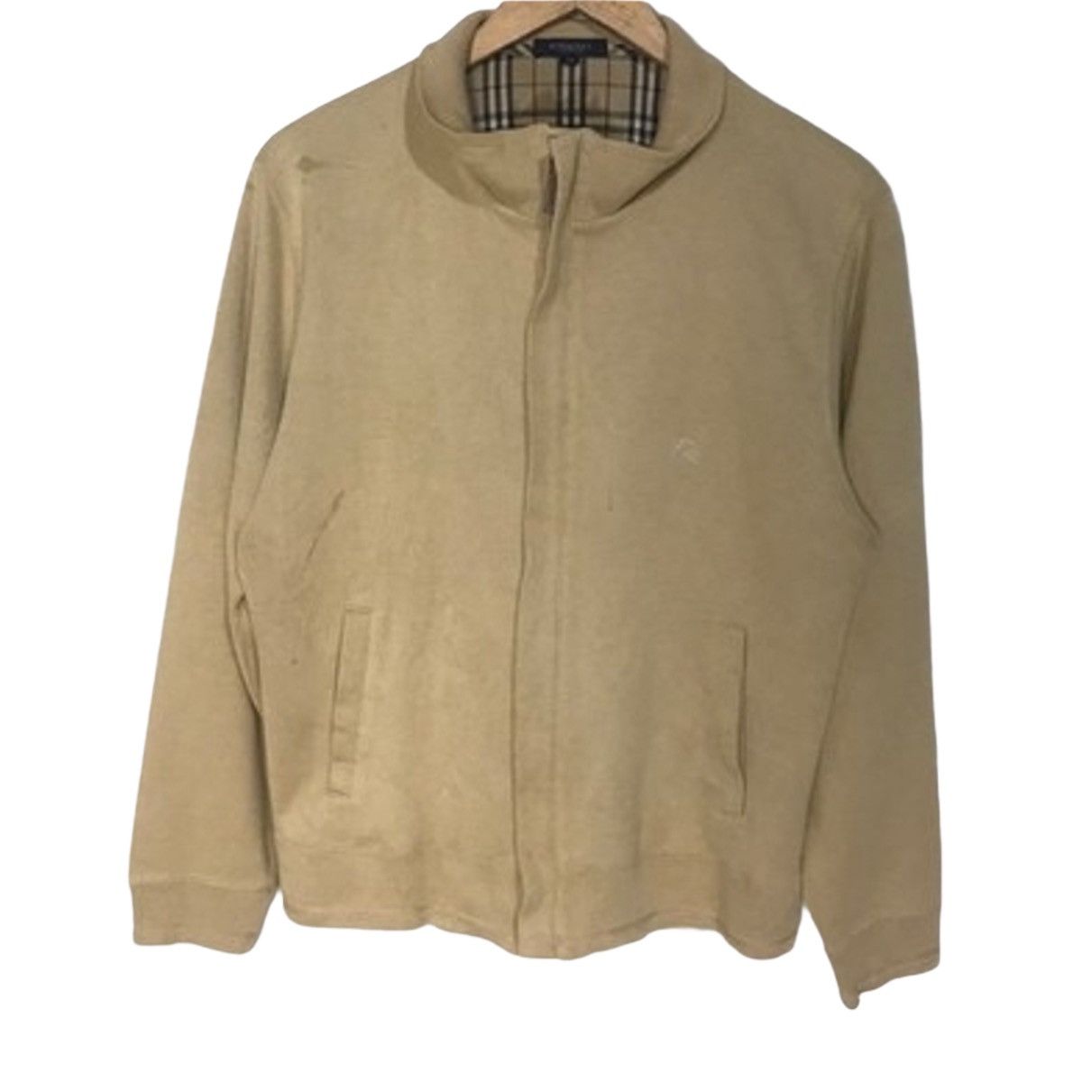 burberry nova check zipper sweater - 1