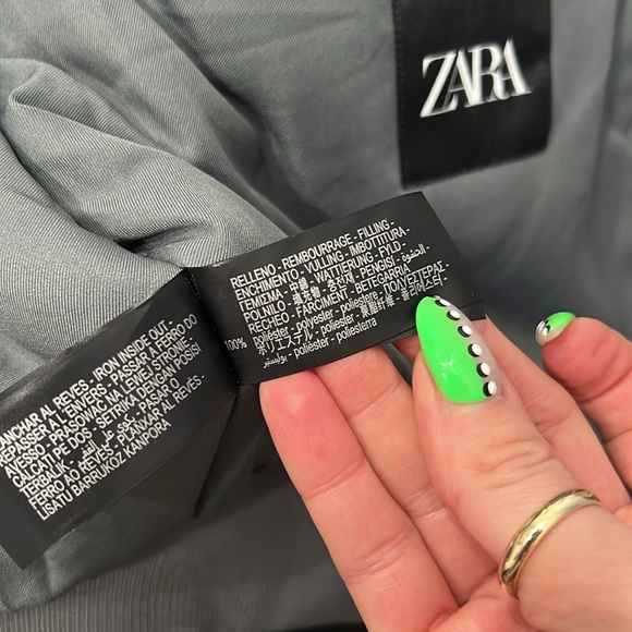 Zara Silver Sequin Bomber Jacket - 14