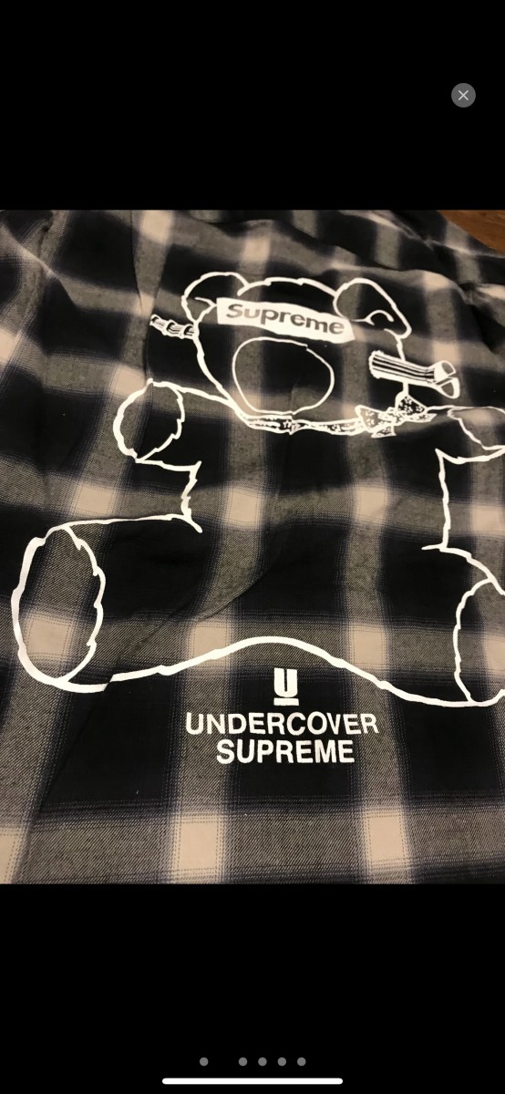 Supreme x Undercover Black Satin Bear Flannel - 2