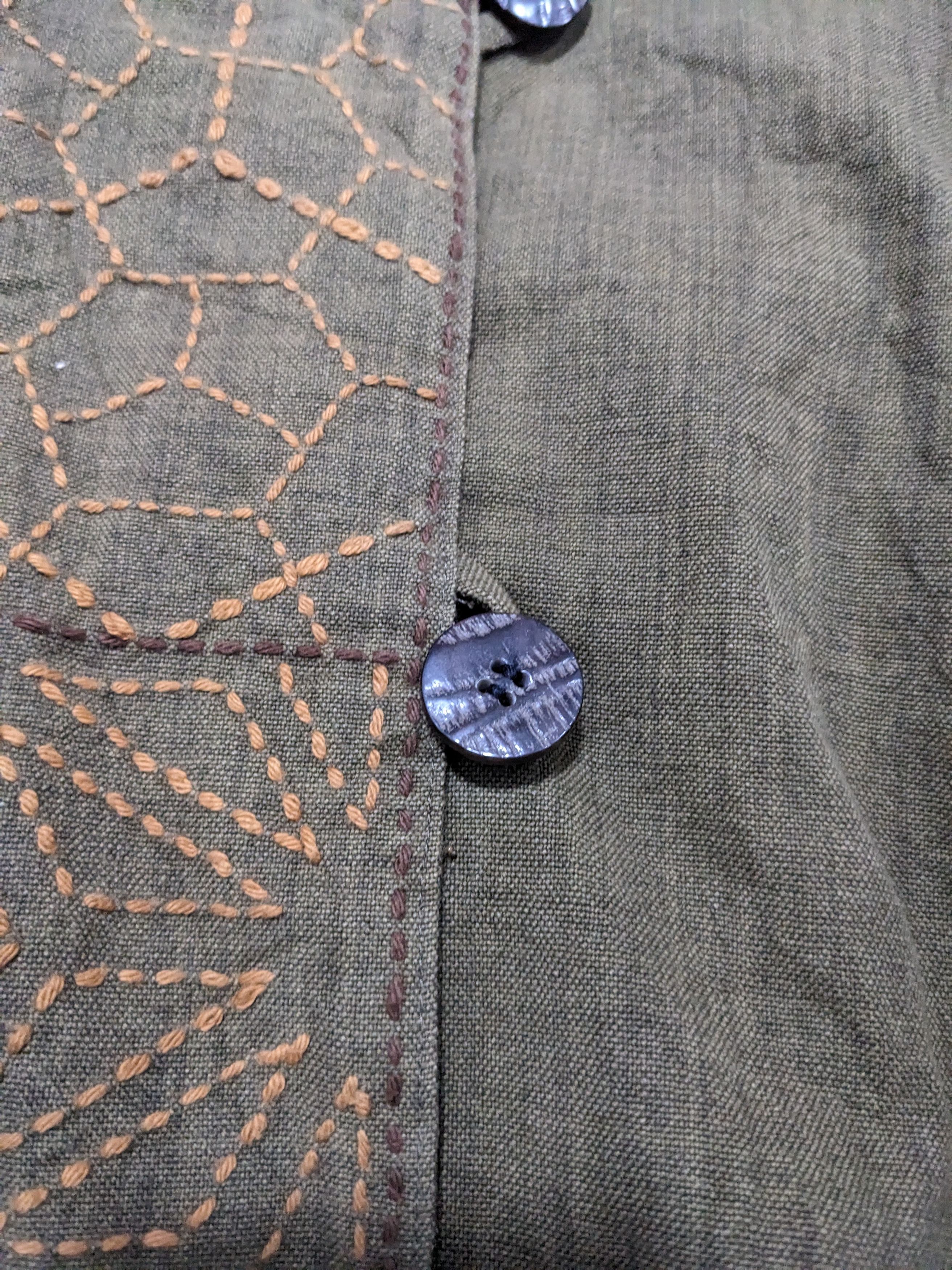 Japanese Brand - Japan Traditional Sashiko Sleeveless Jacket - 6