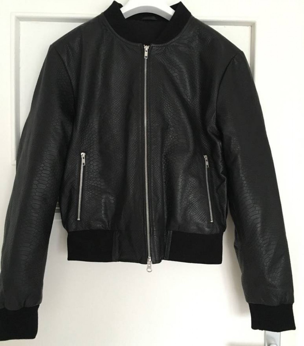 Custom Made - FAUX Leather Snakeskin Croco Jacket - 1
